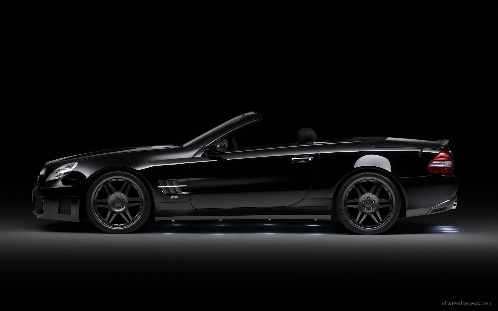 mercedes benz, brabus, class, black, 1080P, cars, sl, coupe, mercedes, HD Wallpaper