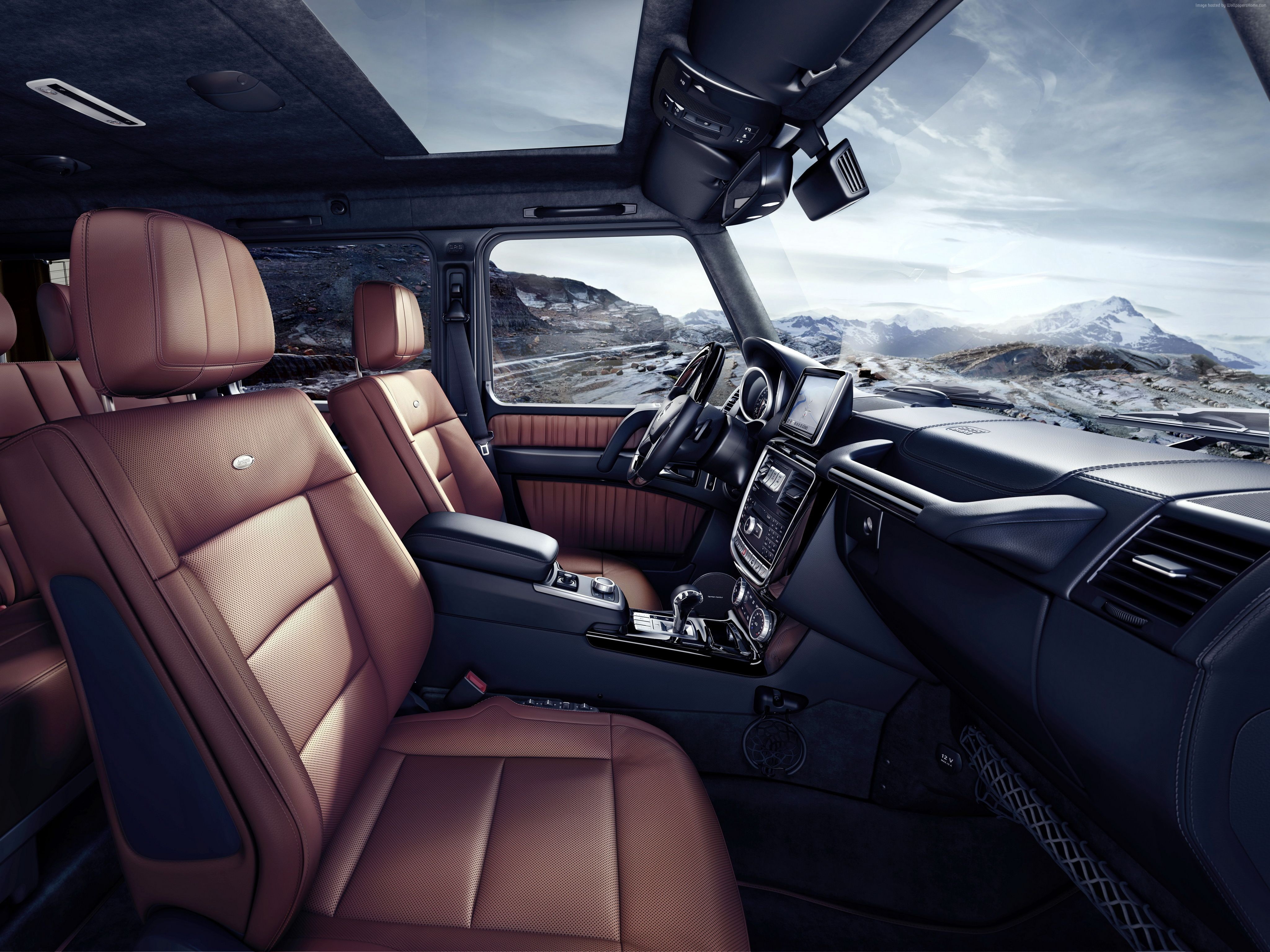 luxury cars, off-road, SUV, interior, 4K, Mercedes-Benz G 500, G-Class, Mercedes, HD Wallpaper