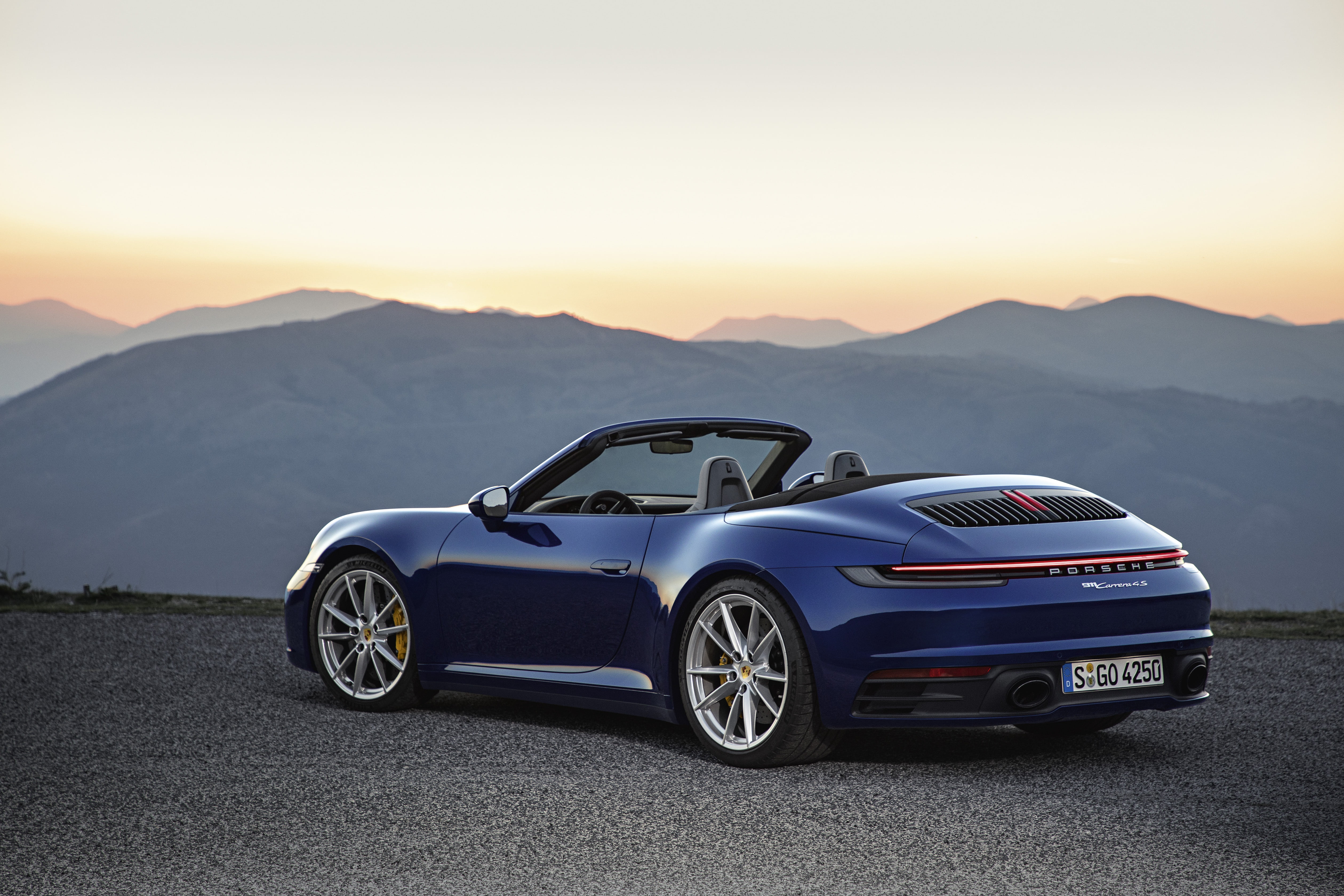 convertible, 992, 911, Carrera 4S, blue, Cabriolet, 4K, hump, 2019, Porsche, HD Wallpaper