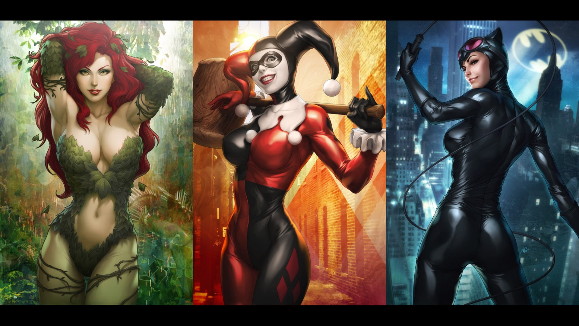 comics, hd, gotham, city, sirens, 1080P, HD Wallpaper