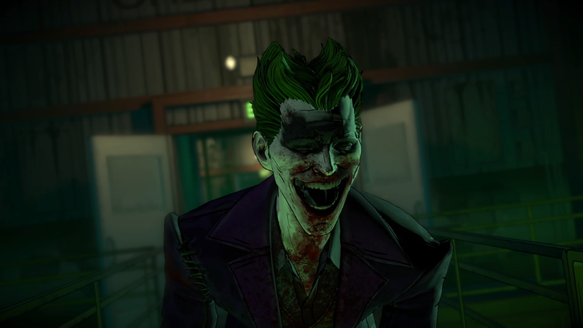 mask - disguise, Joker, obscured face, built structure, unrecognizable person, real people, indoors, Batman, lifestyles, green color, PlayStation 4, 1080P, HD Wallpaper