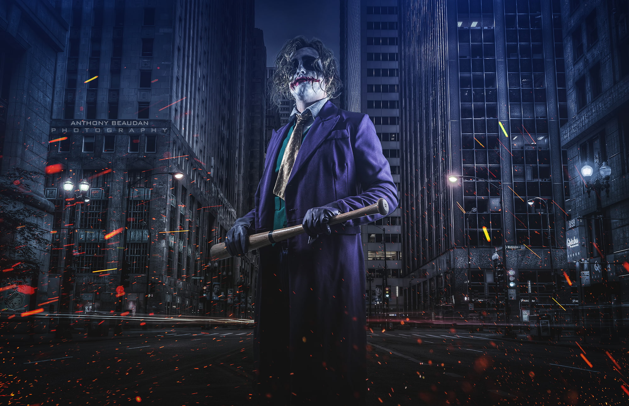 Anthony Beaudan, 1080P, the city, Joker, art, Gotham, HD Wallpaper