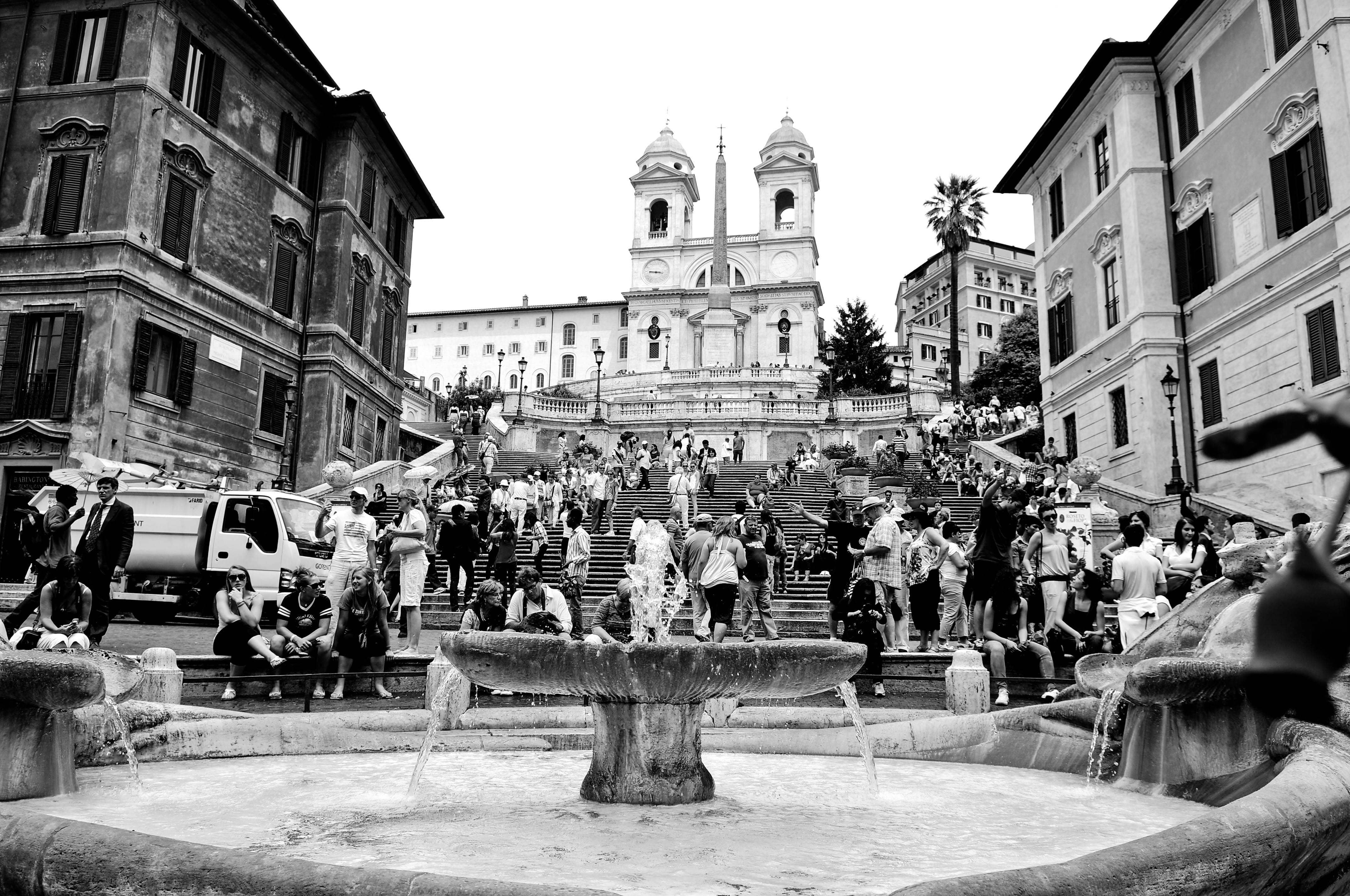 sky, ancient, old, built structure, rome, crowded, tourism, architecture, crowd, real people, sightseeing, outdoors, spirituality, religion, 4K, city, HD Wallpaper