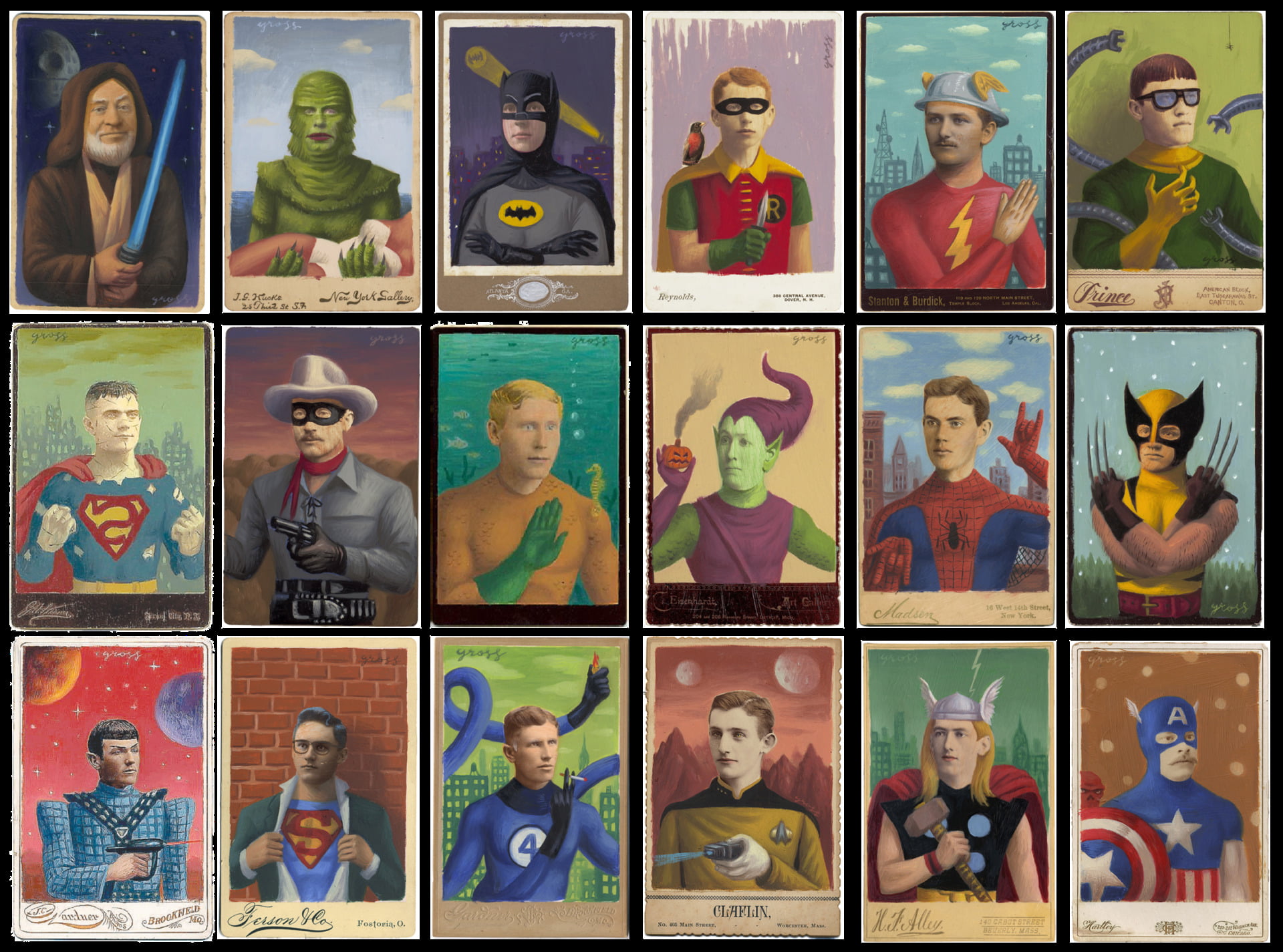 adult, Robin (DC Comics), Lone Ranger, mid adult, Collage, Mister Fantastic, digital composite, indoors, female likeness, Thor, Green Goblin, Superman, HD Wallpaper
