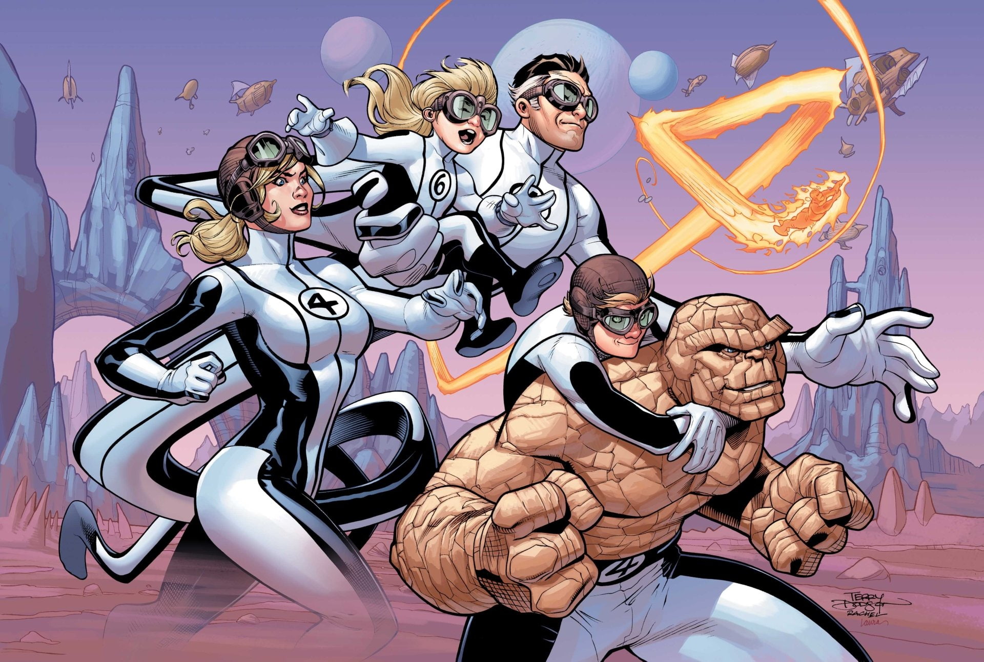 Fantastic Four, Mister Fantastic, Human Torch (Marvel Comics), 1080P, Comics, Thing (Marvel Comics), HD Wallpaper