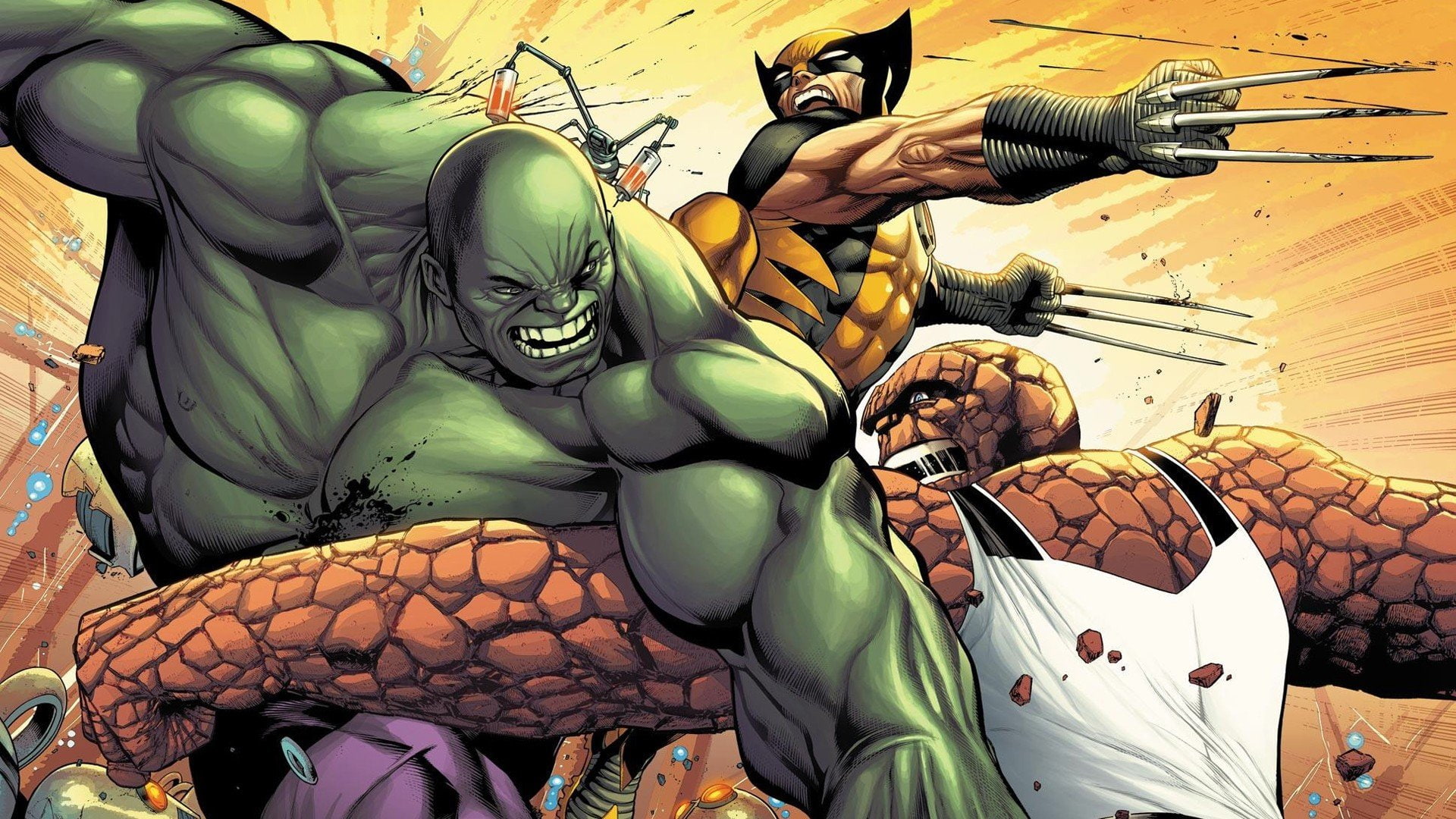hulk, grimm, battles, thing, comic, 1080P, character, ben, comics, wolverine, HD Wallpaper