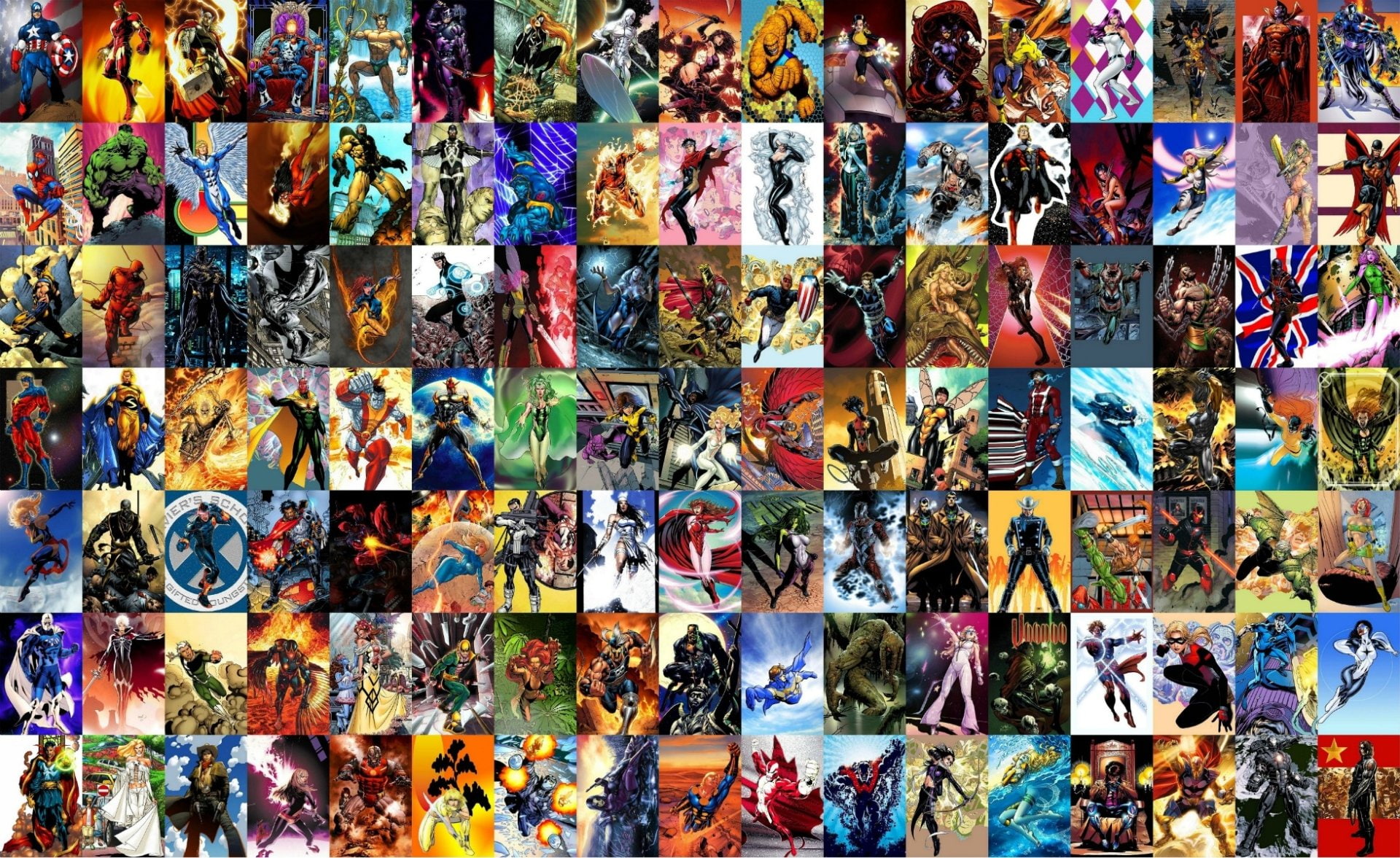 indoors, collection, Collage, Hulk, Comics, abundance, backgrounds, Thor, multi colored, Captain America, for sale, no people, Thing (Marvel Comics), communication, HD Wallpaper