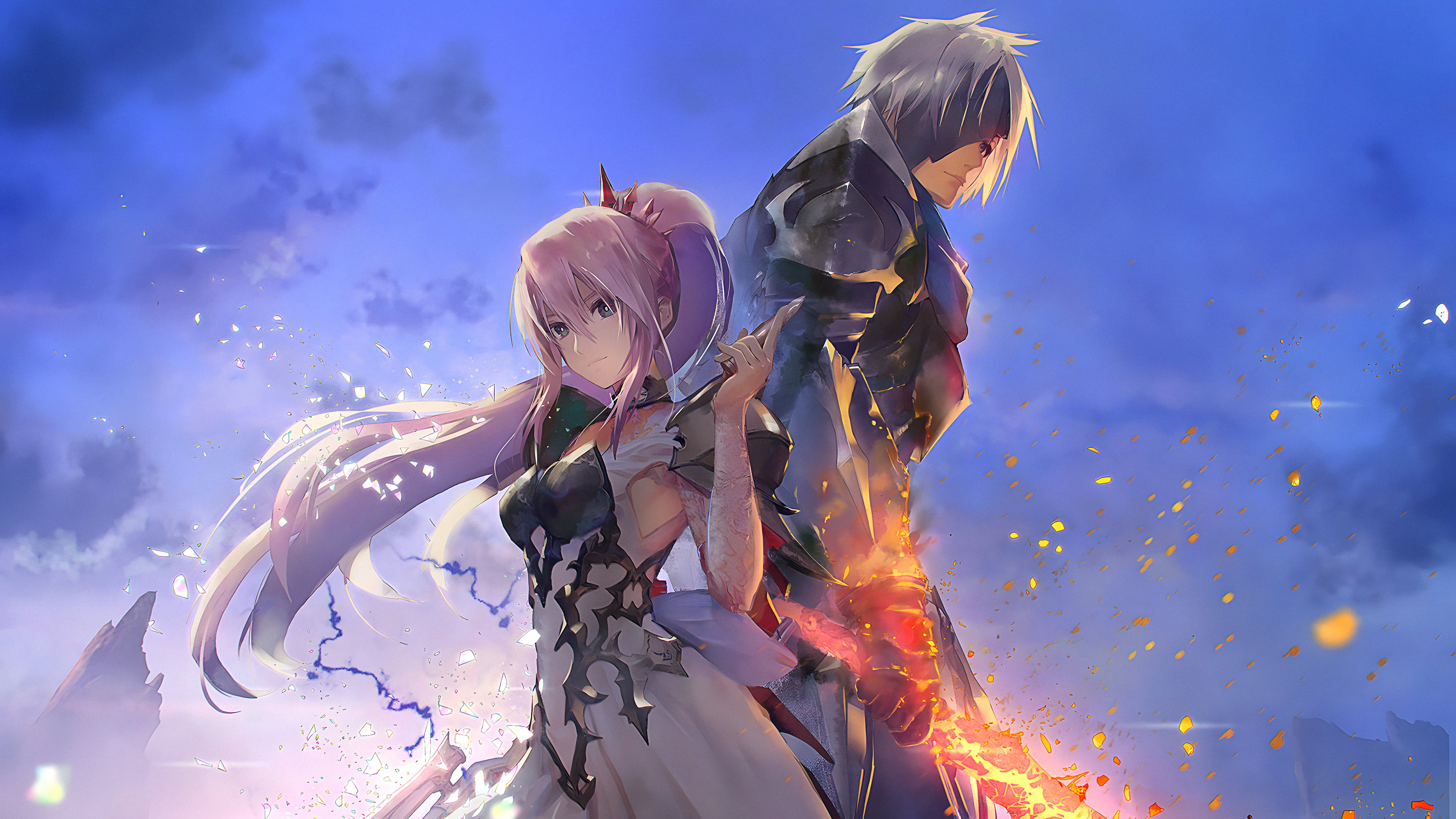 video game girls, video game art, Alphen (Tales of Arise), women, 4K, Shionne (Tales of Arise), men, Tales of Arise, BANDAI NAMCO Entertainment, video game boys, HD Wallpaper