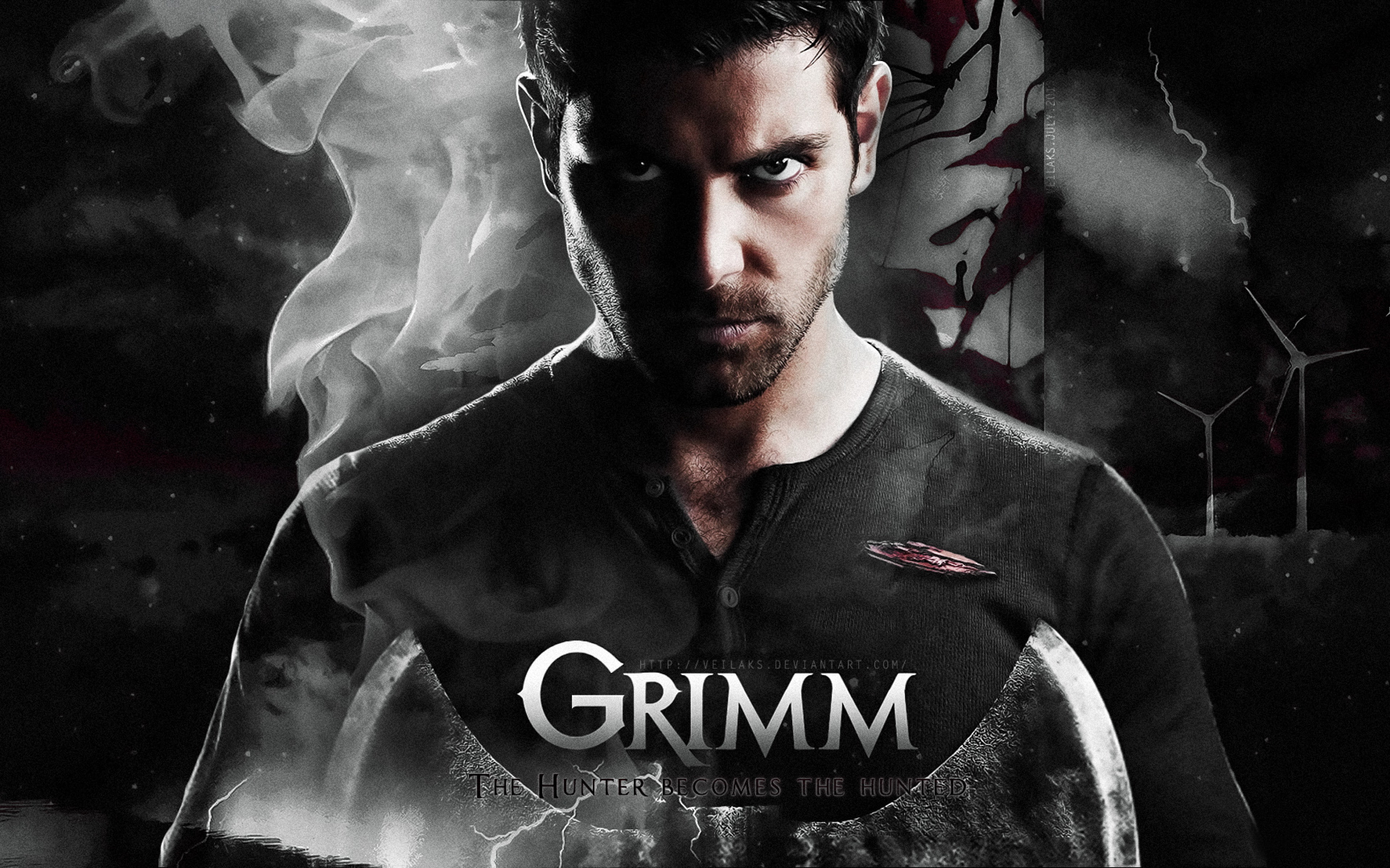nick burkhardt, 4K, grimm, david giuntoli backgrounds, HD Wallpaper