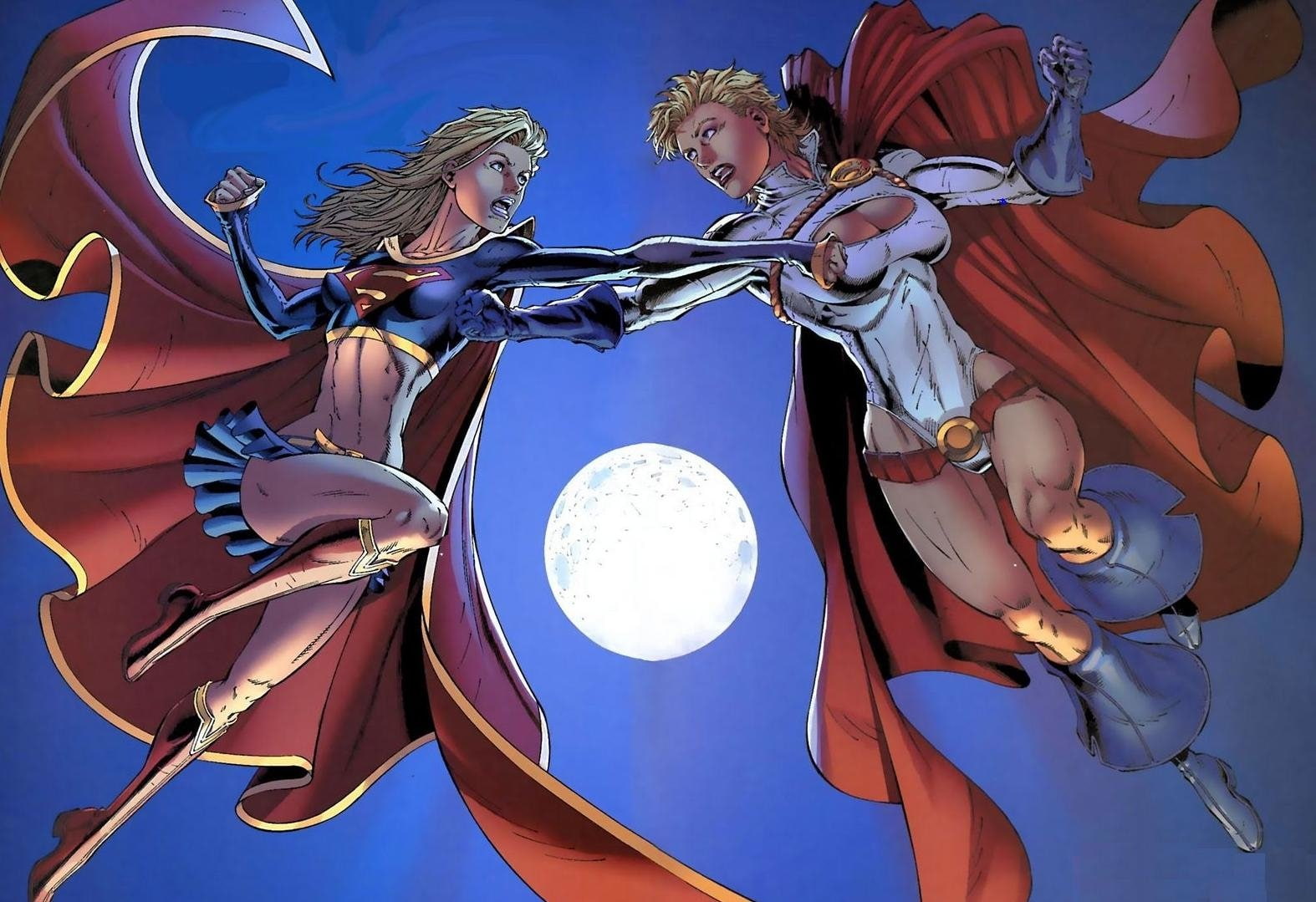Powergirl Vs. Supergirl, 720P, Powergirl, Supergirl, Comics, HD Wallpaper