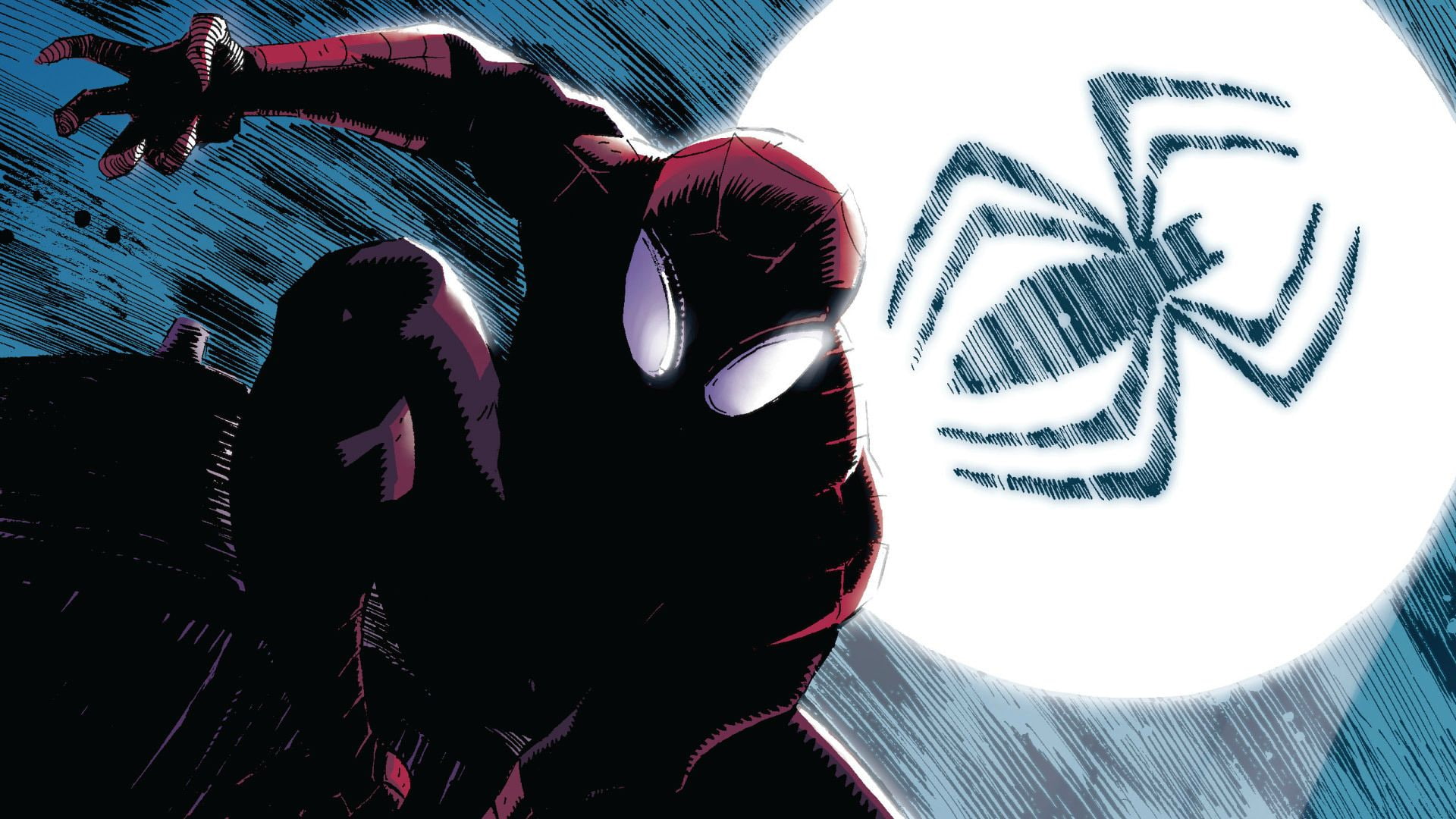 man, spider, cartoon/comic, 1080P, marvel, hd, HD Wallpaper
