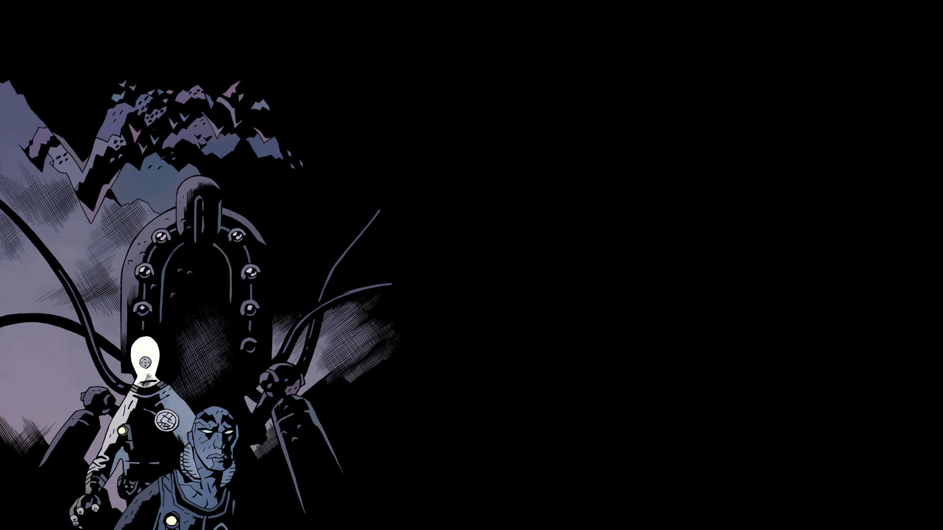 hd, 1080P, black, hellboy, cartoon/comic, HD Wallpaper