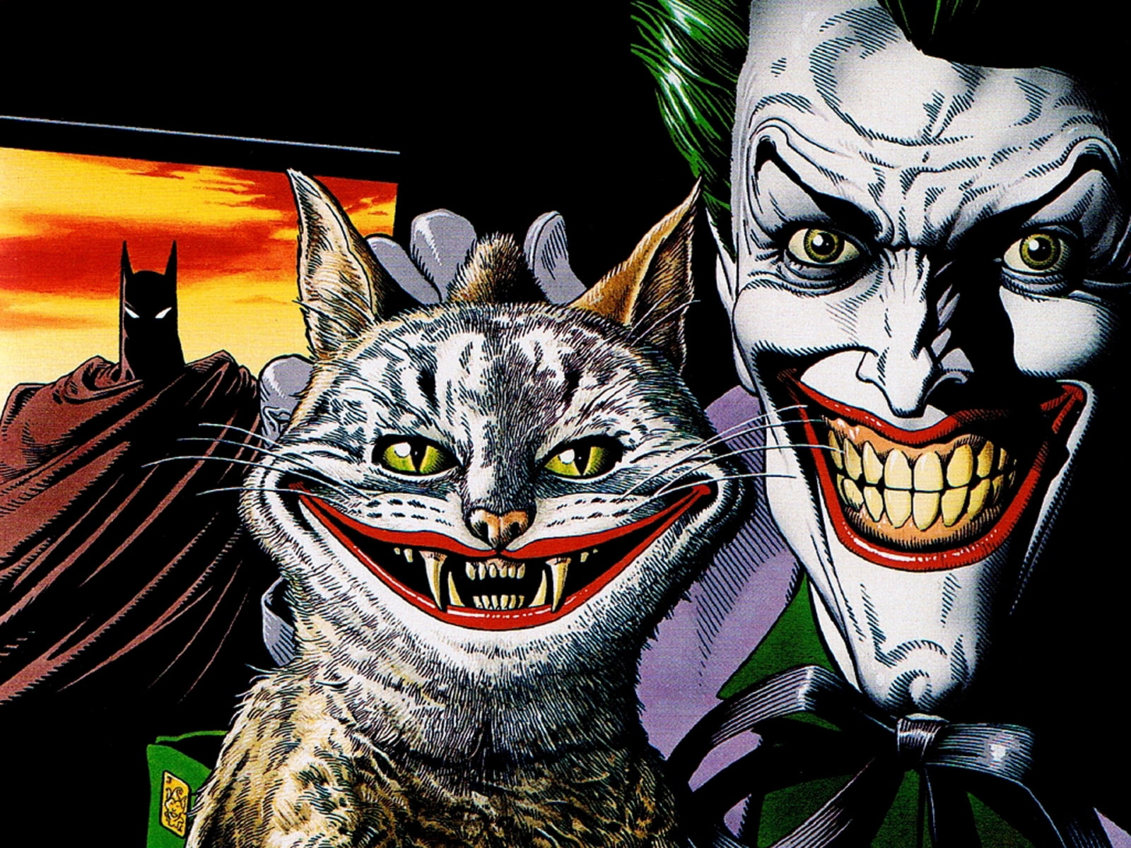 joker, batman, hd, cat, 720P, cartoon/comic, HD Wallpaper
