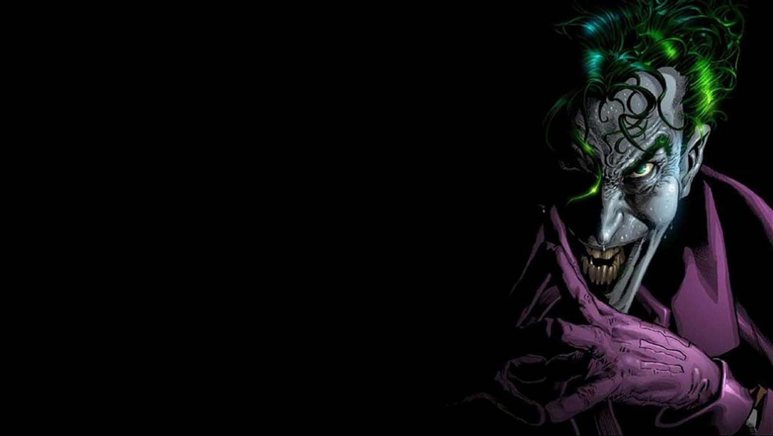 DC Comics, hairstyle, copy space, dark, horror, people, fear, human representation, celebration, unrecognizable person, hair, art and craft, Joker, black background, HD Wallpaper