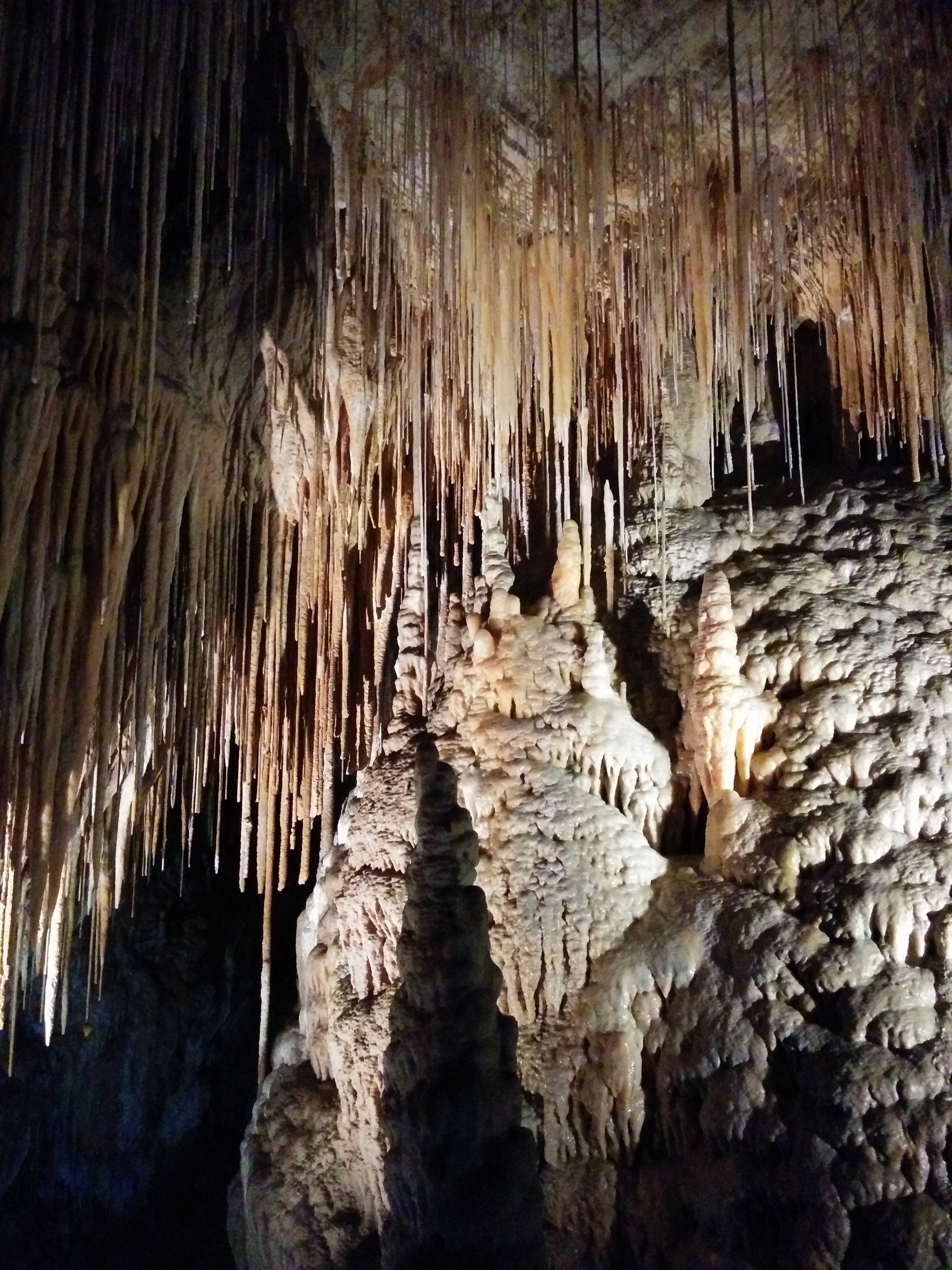 low angle view, karst, formations, underground, tranquility, physical geography, illuminated, indoors, pattern, beauty in nature, eroded, grotto, limestone, Phone HD Wallpaper