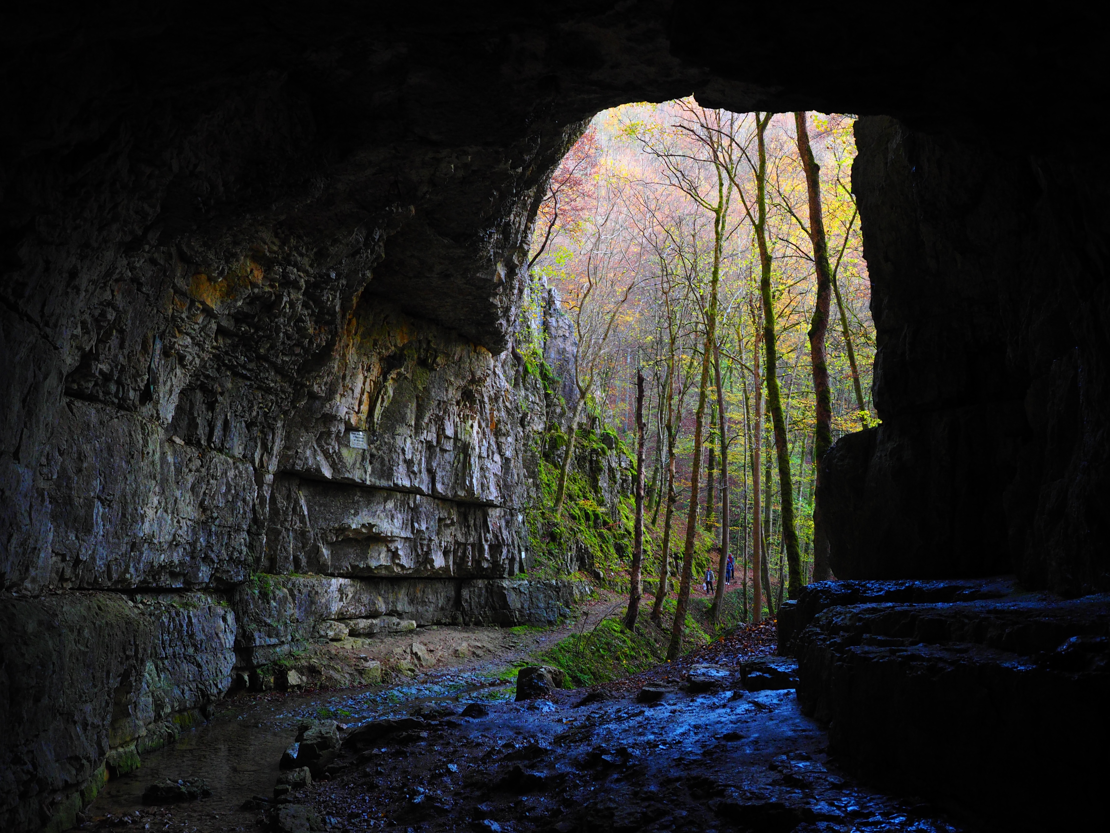 day, solid, baden württemberg, tunnel, dark, trail, arch, near, adventurous, karst, non-urban scene, destination, foresst, waterfalls, migratory goal, large, HD Wallpaper