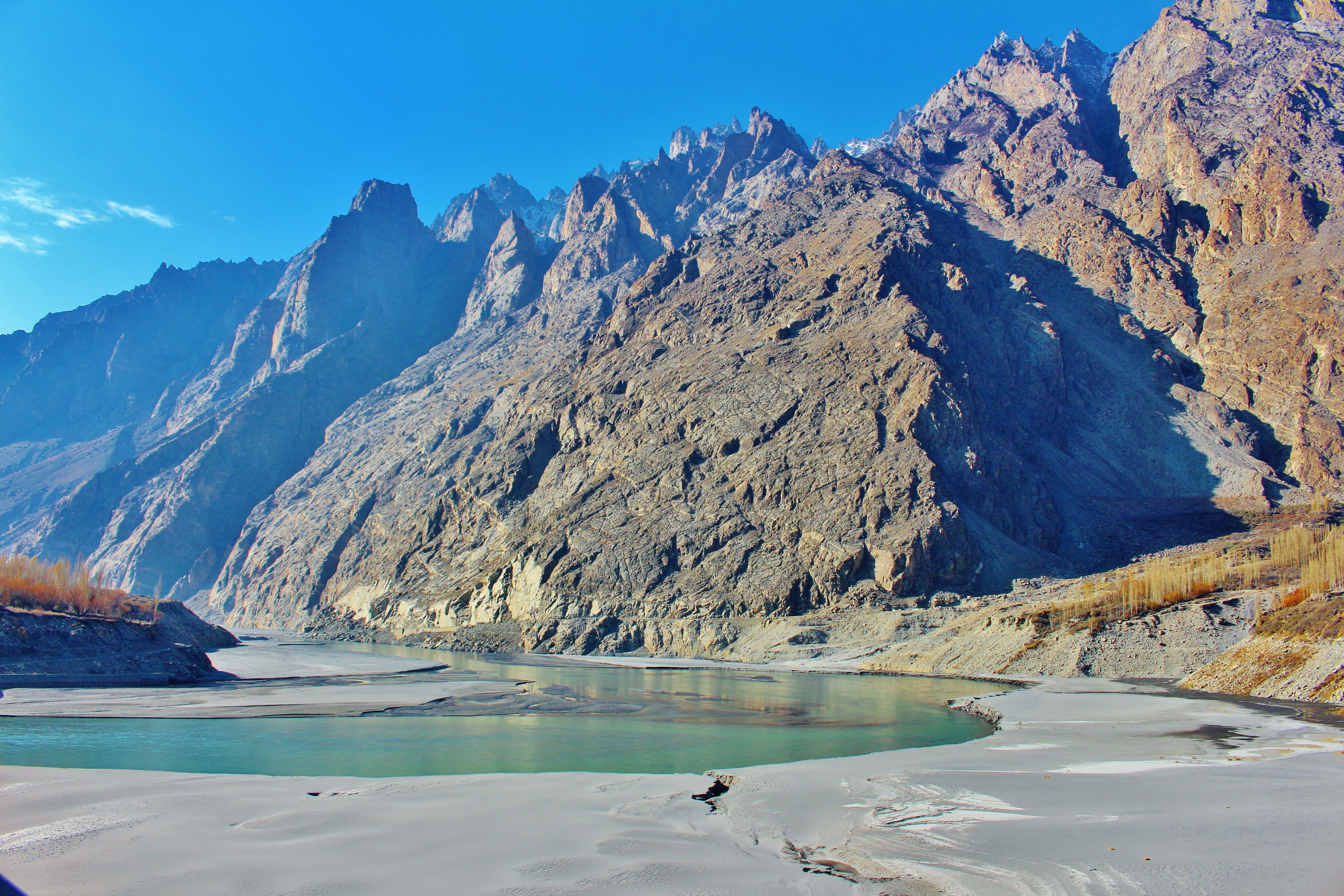 outdoors, nature, scenics - nature, water, pakistan, sea, asia, travel, mountain range, mountain, no people, mountains, land, environment, tranquil scene, HD Wallpaper
