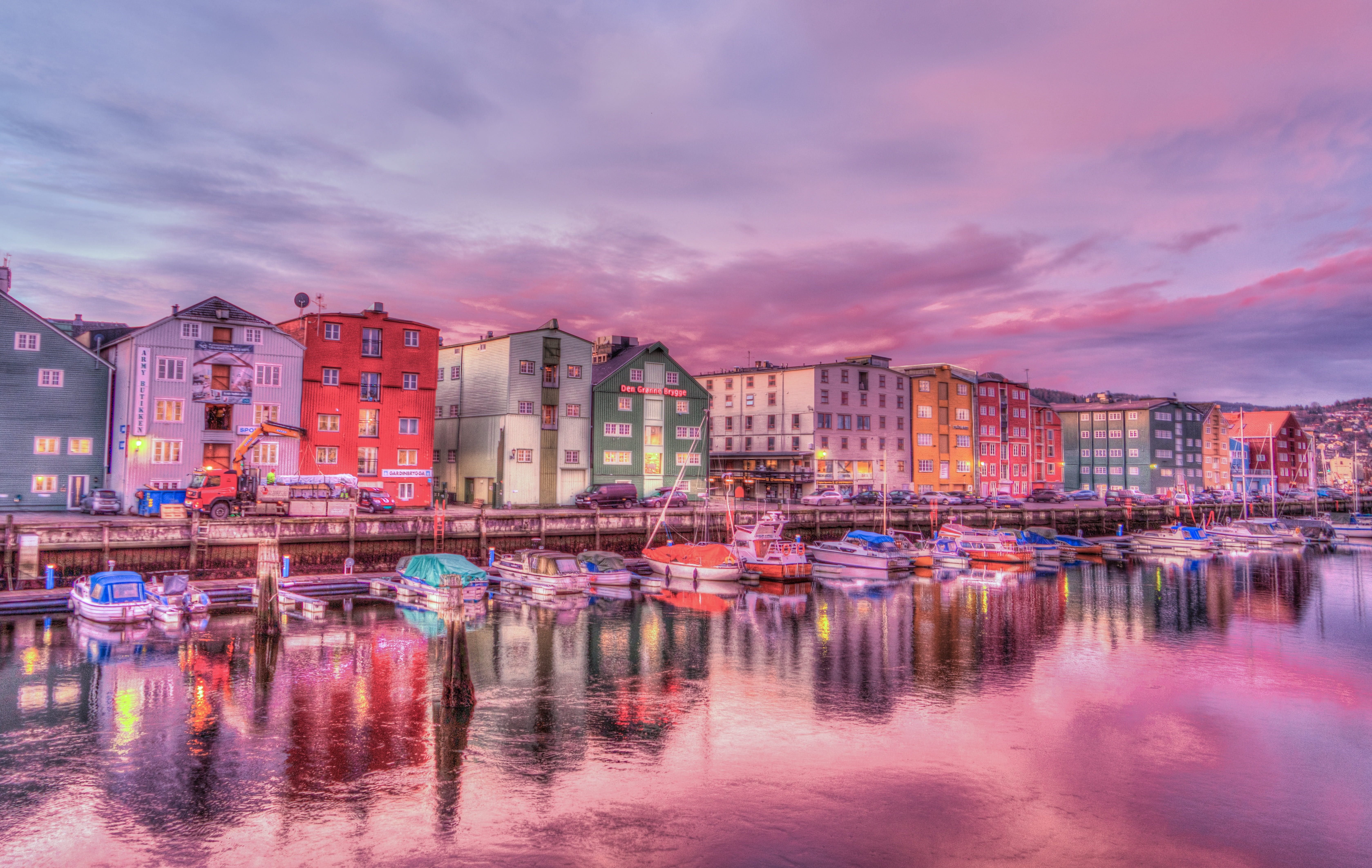 old town, no people, tourism, town, travel destinations, transportation, illuminated, colorful, cityscape, urban, building, evening, night, water, cloud - sky, HD Wallpaper