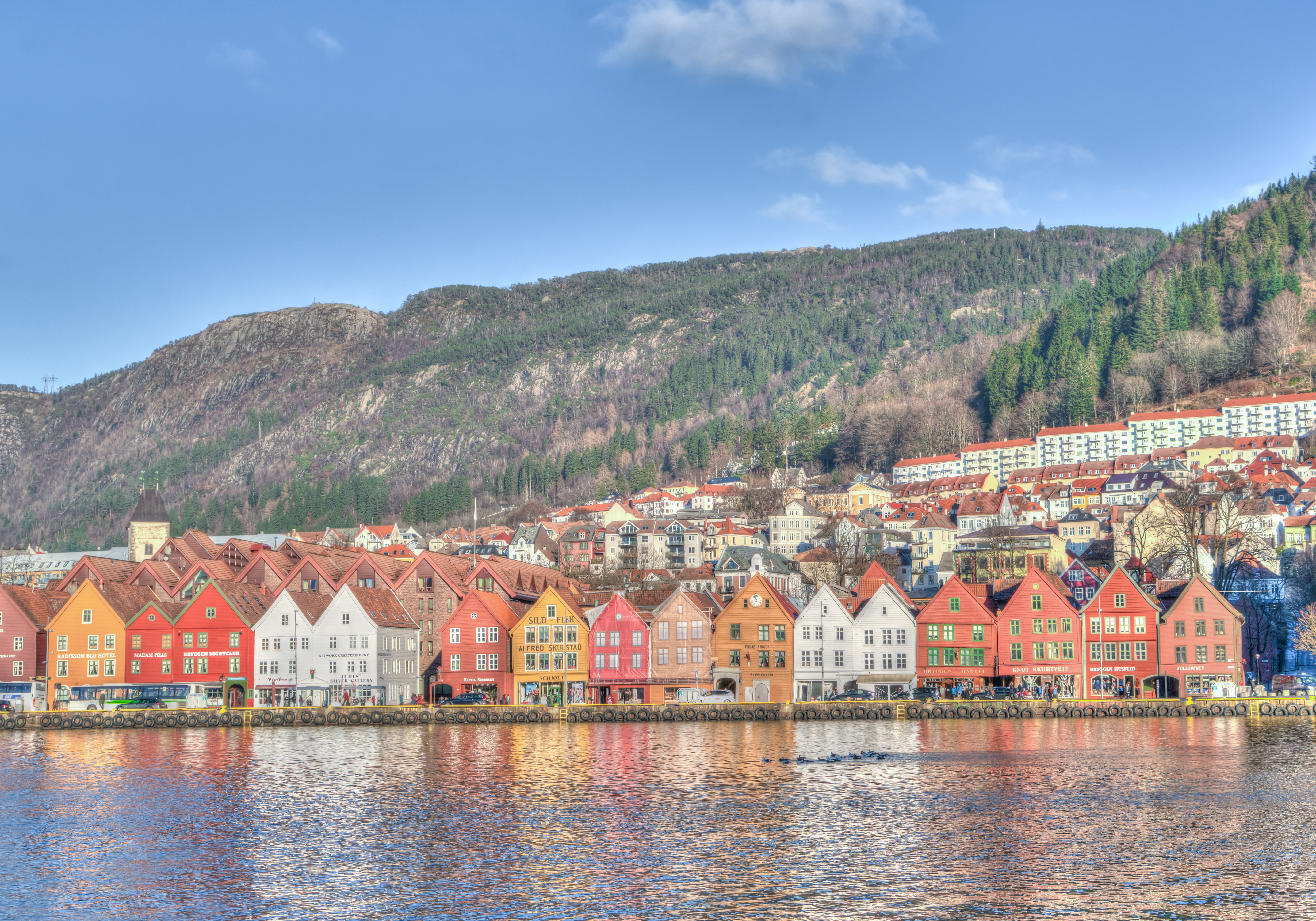 architecture, no people, outdoors, travel, europe, mountain, reflection, residential district, nature, landscape, scenic, rural scene, house, building exterior, HD Wallpaper