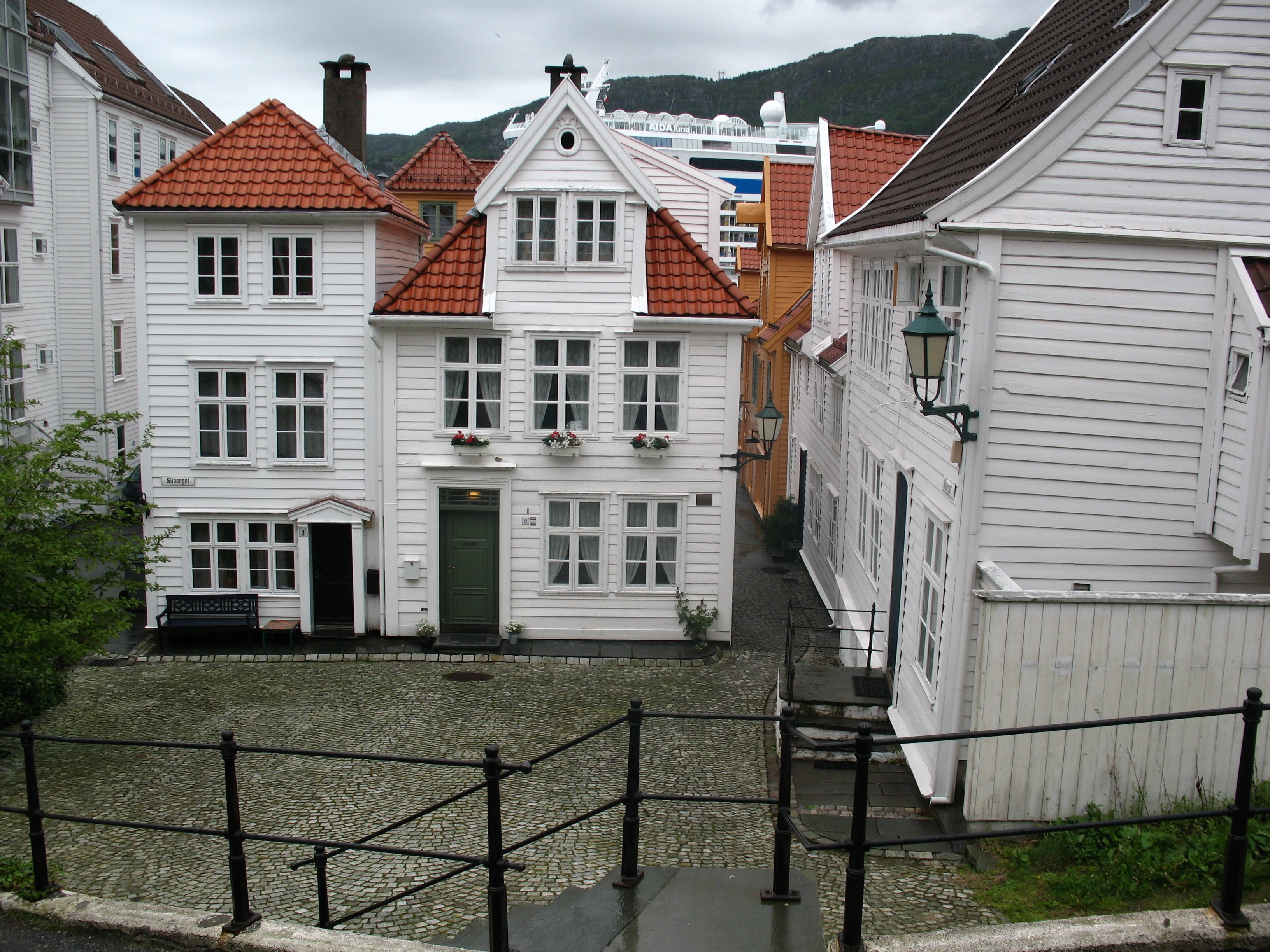 protection, community, fence, nature, building, city, window, house, built structure, no people, roof, boundary, row house, bergen, architecture, day, wood, HD Wallpaper