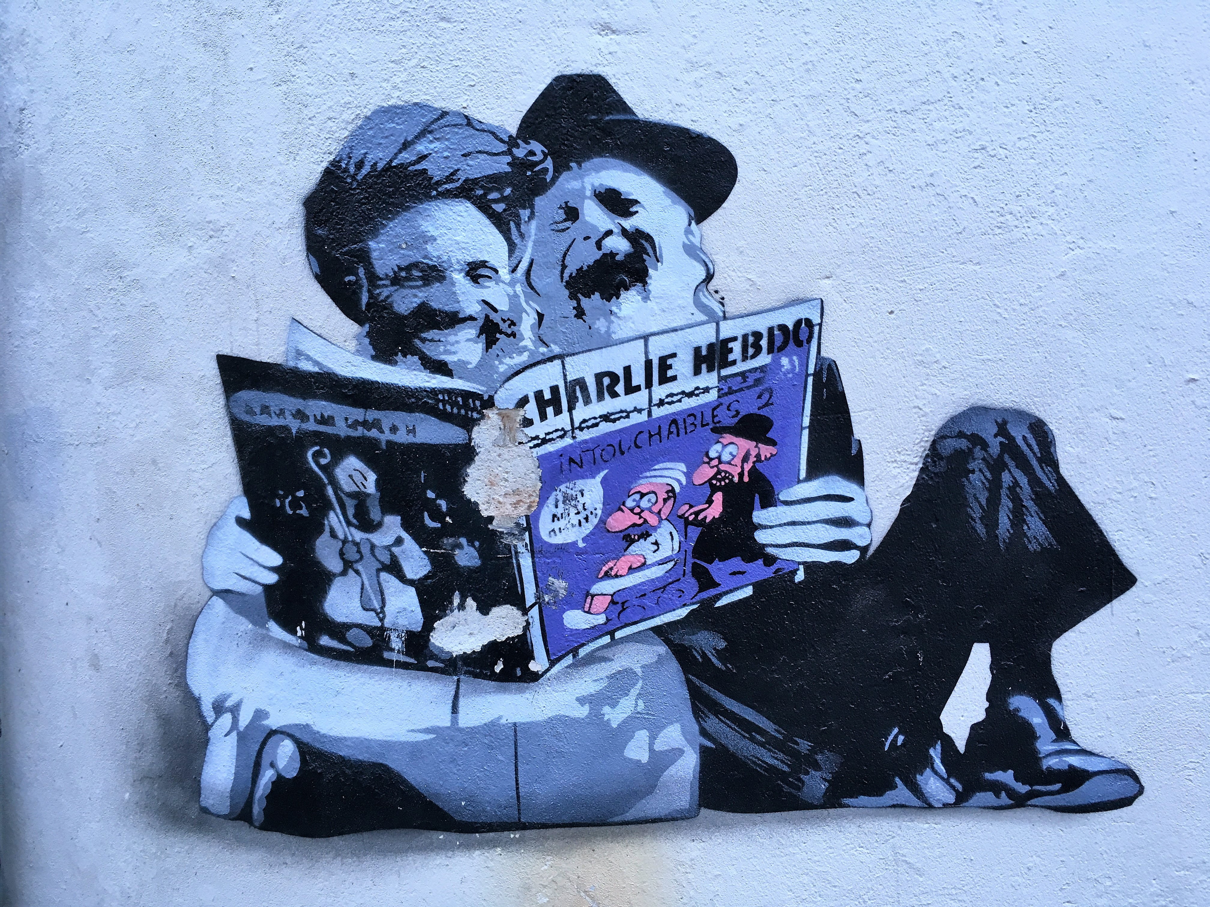 men, street art, human representation, mural, norway, women, outdoors, art and craft, creativity, graffiti, female likeness, bergen, text, charlie hebdo, HD Wallpaper