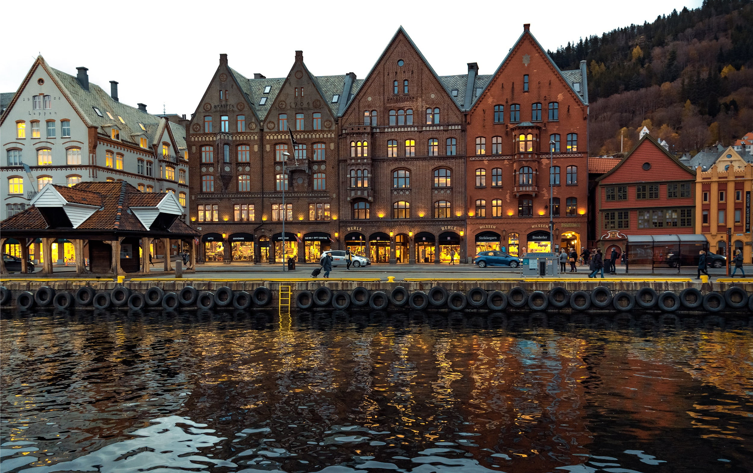 The city, Norway, Home, photo, River, Bergen, 1080P, HD Wallpaper