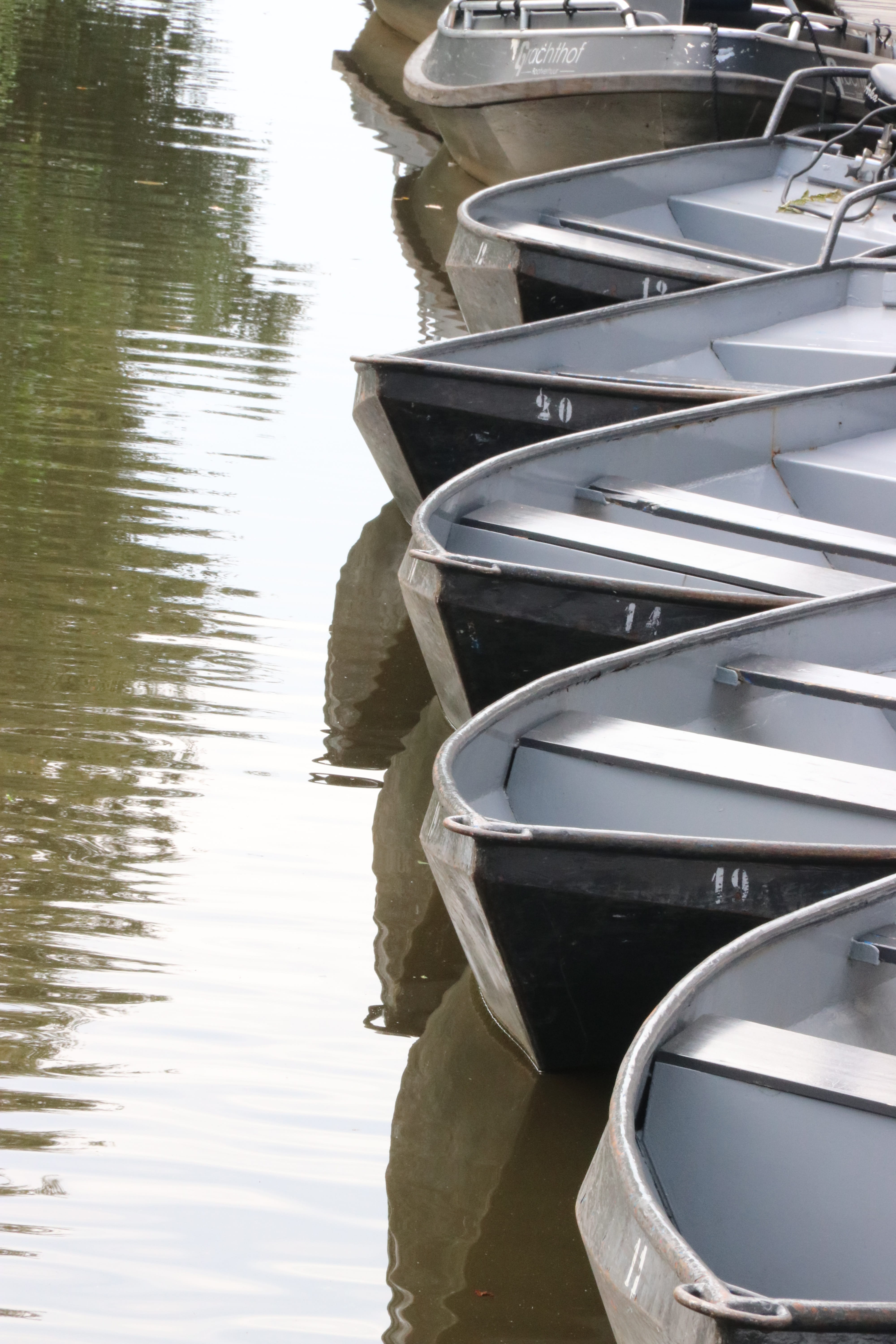transportation, mode of transportation, netherlands, water, large group of objects, 5K, countryside, boats, reflection, lake, waterfront, no people, boating, Phone HD Wallpaper