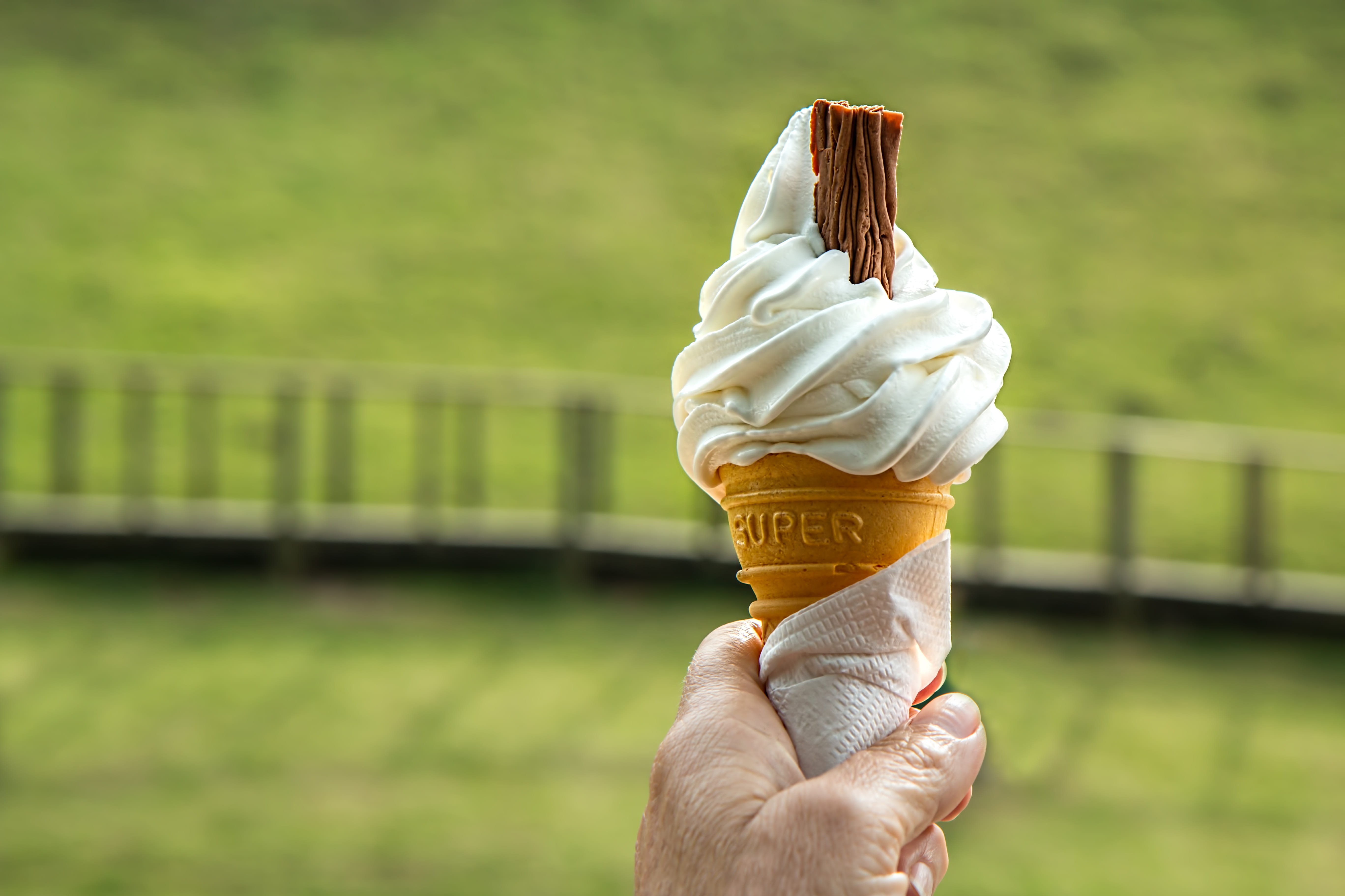 icecream, indulgence, enjoyment, dessert, ice cream, human limb, temptation, ice cream scoop, close-up, 5K, human body part, choco, sweet food, cone, vanila, HD Wallpaper