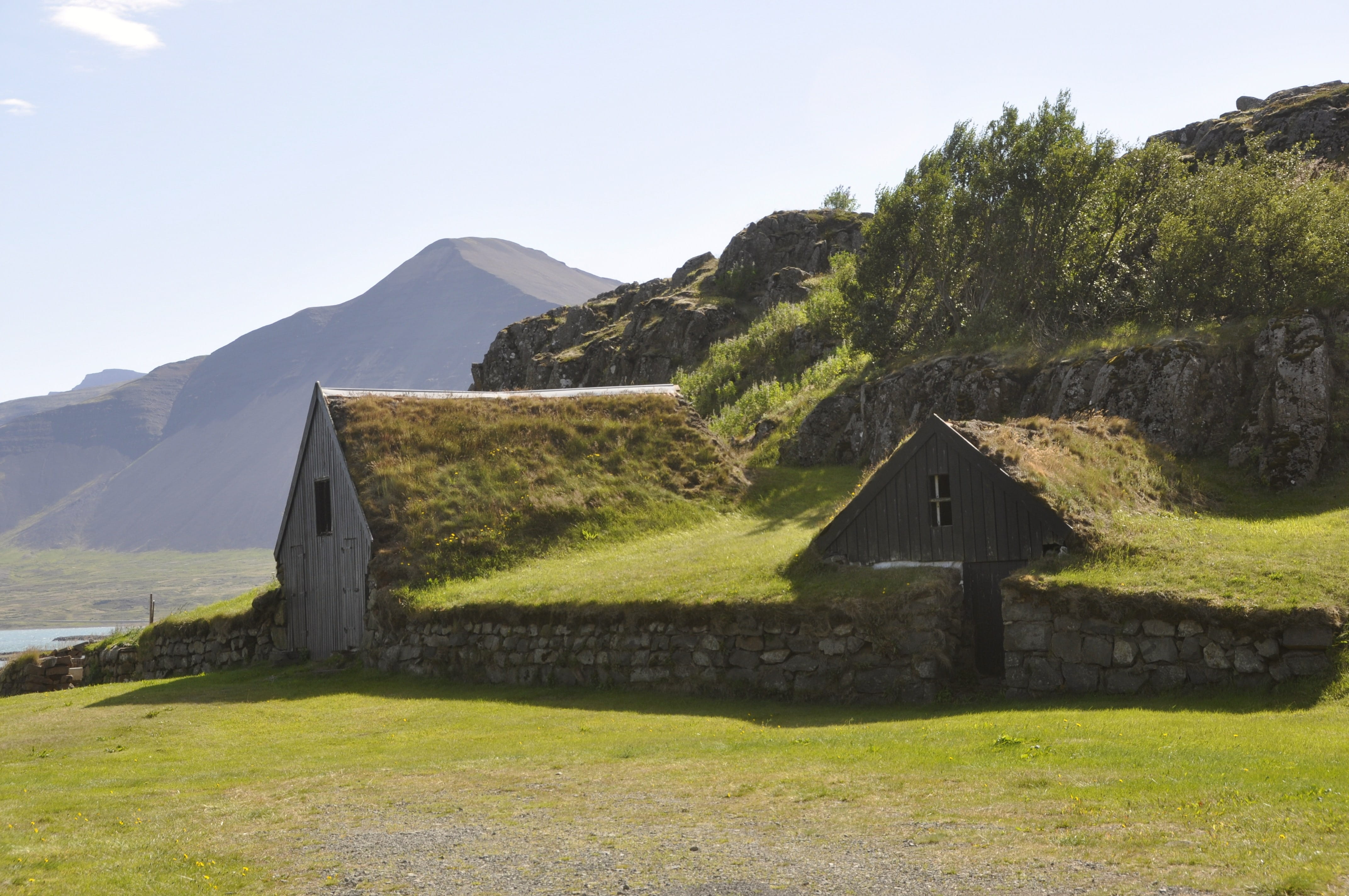 rural Scene, mountain, outdoors, green Color, plant, sky, day, architecture And Buildings, grass, architecture, built Structure, mountain range, travel destinations, HD Wallpaper