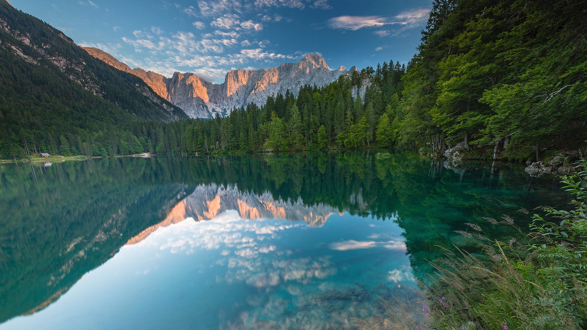 1080P, udine, water, tarn, reflection, tarvisio, lake, spectacular, italy, laghi di fusine, lacs de fusine, europe, belopeška jezera, wilderness, mountain, HD Wallpaper