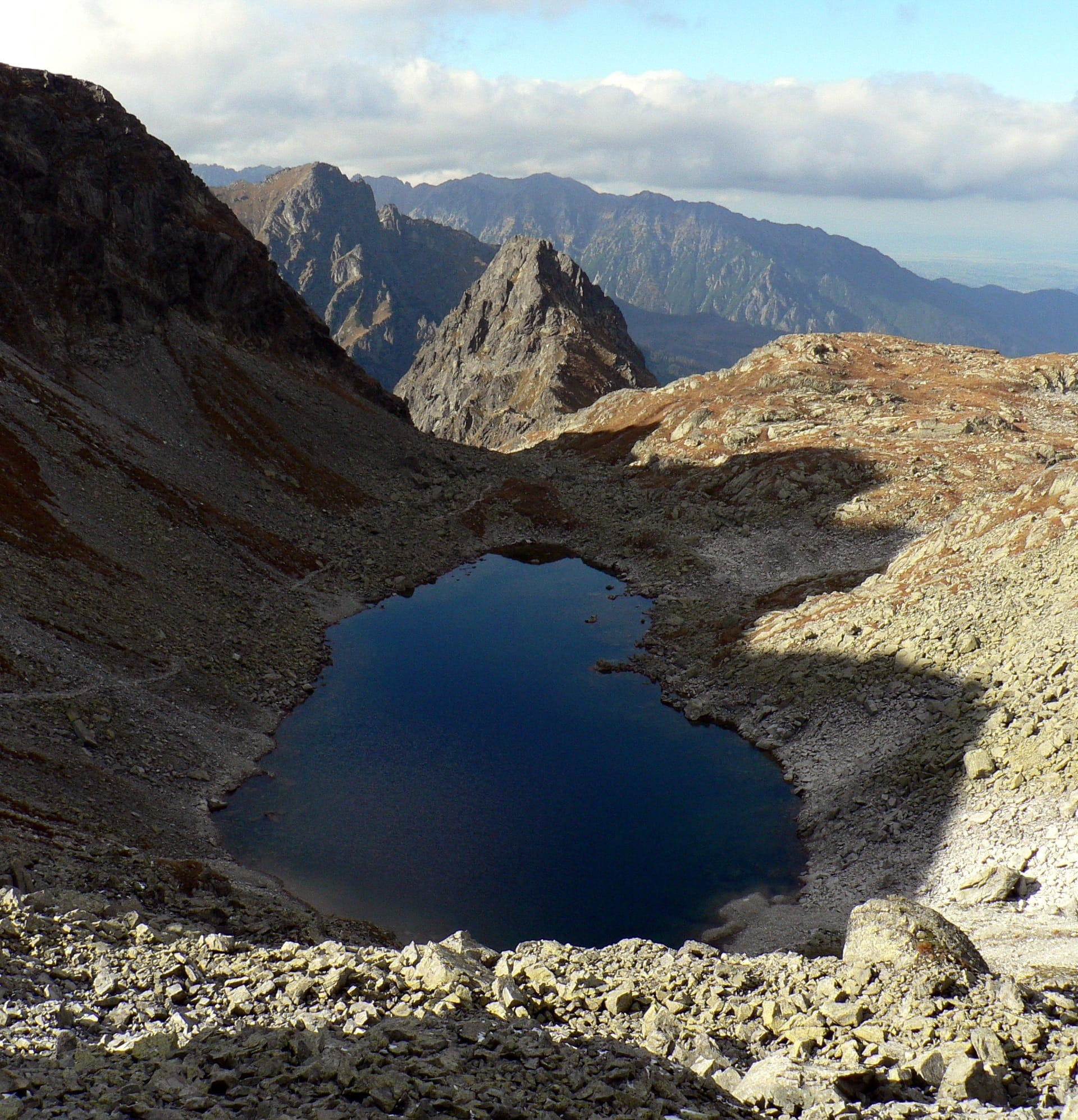 mountain range, landscape, sky, frozen tarn, nature, Slovakia, 1080P, idyllic, eroded, non-urban scene, day, Vysoké Tatry, mountain, tranquility, cloud - sky, Phone HD Wallpaper