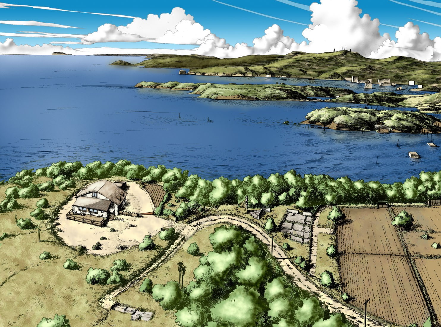 Yokohama Shopping Trip, 720P, Cafe Alpha, artwork, Yokohama Kaidashi Kikou, HD Wallpaper