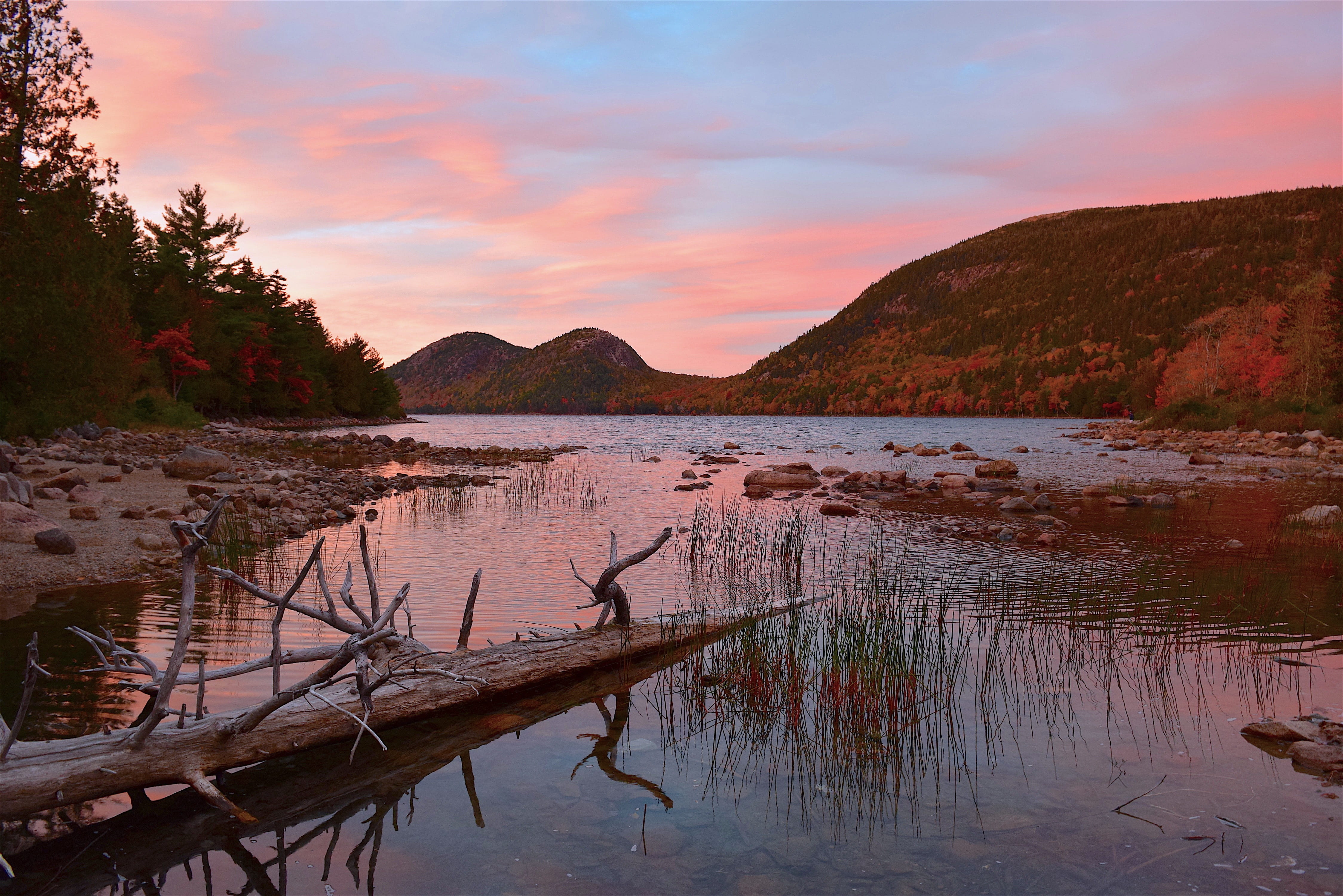 colorful, weather, acadia, beauty in nature, romantic sky, dramatic, outdoors, scenic, outdoor, nature, dusk, 4K, scenics - nature, autumn, tranquility, HD Wallpaper