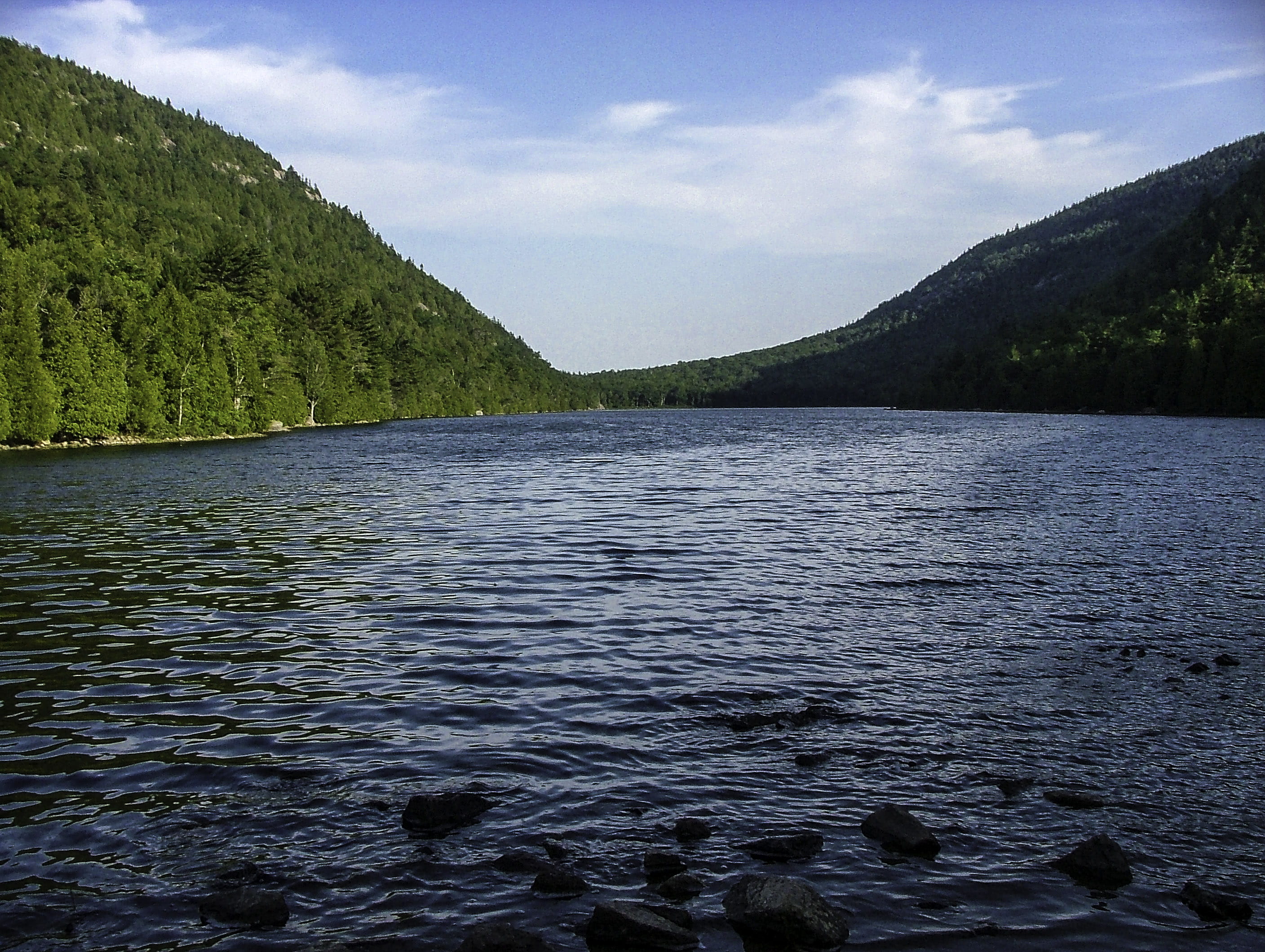 day, water, no People, scenics - nature, Pond, scenics, blue, tree, idyllic, forest, waterfront, sky, summer, outdoors, Acadia National Park, beauty In Nature, HD Wallpaper