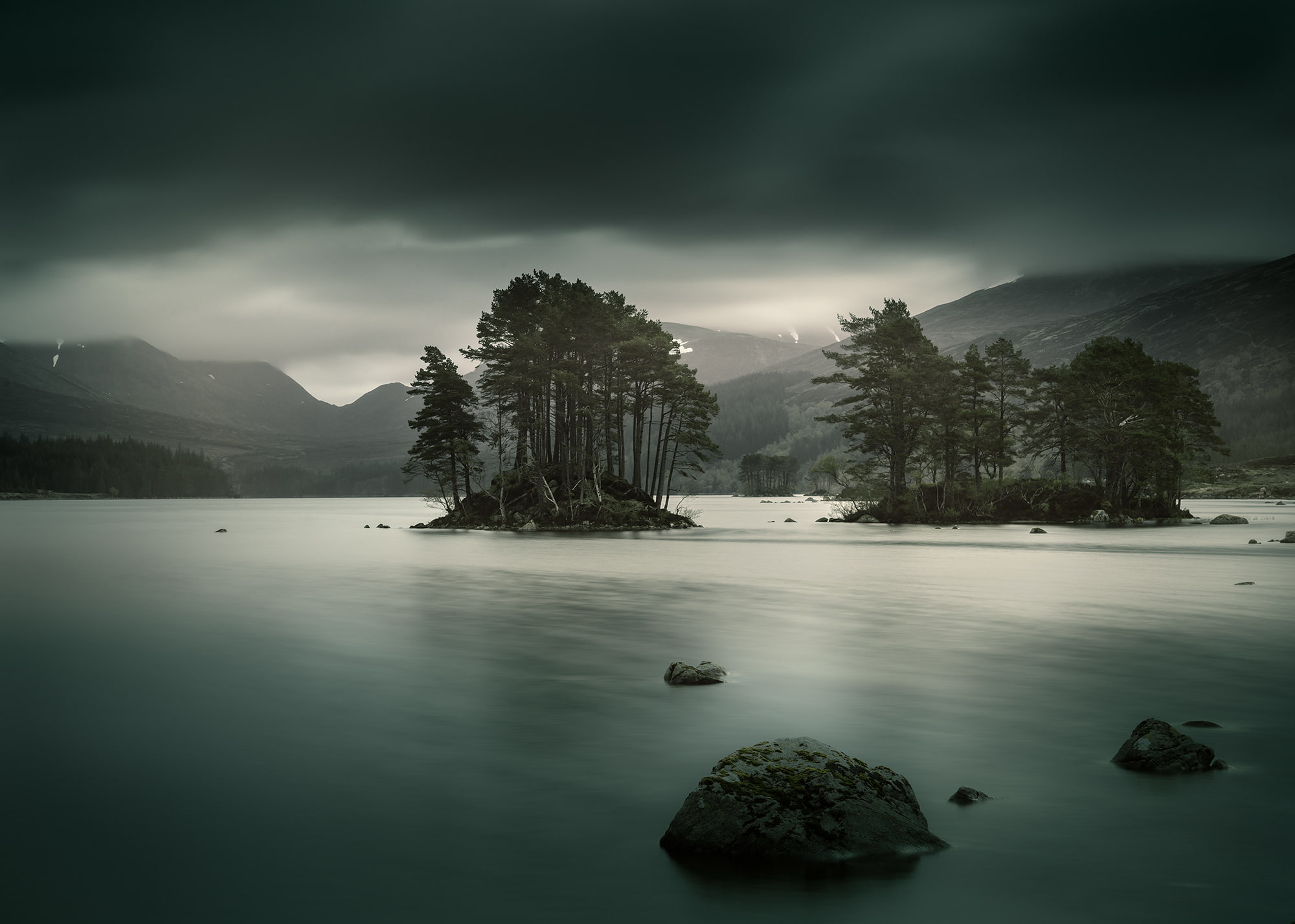 the sky, 1080P, Scotland, Loch Ossian, Loch Shiel, freshwater lake, water, surface, Highland, HD Wallpaper
