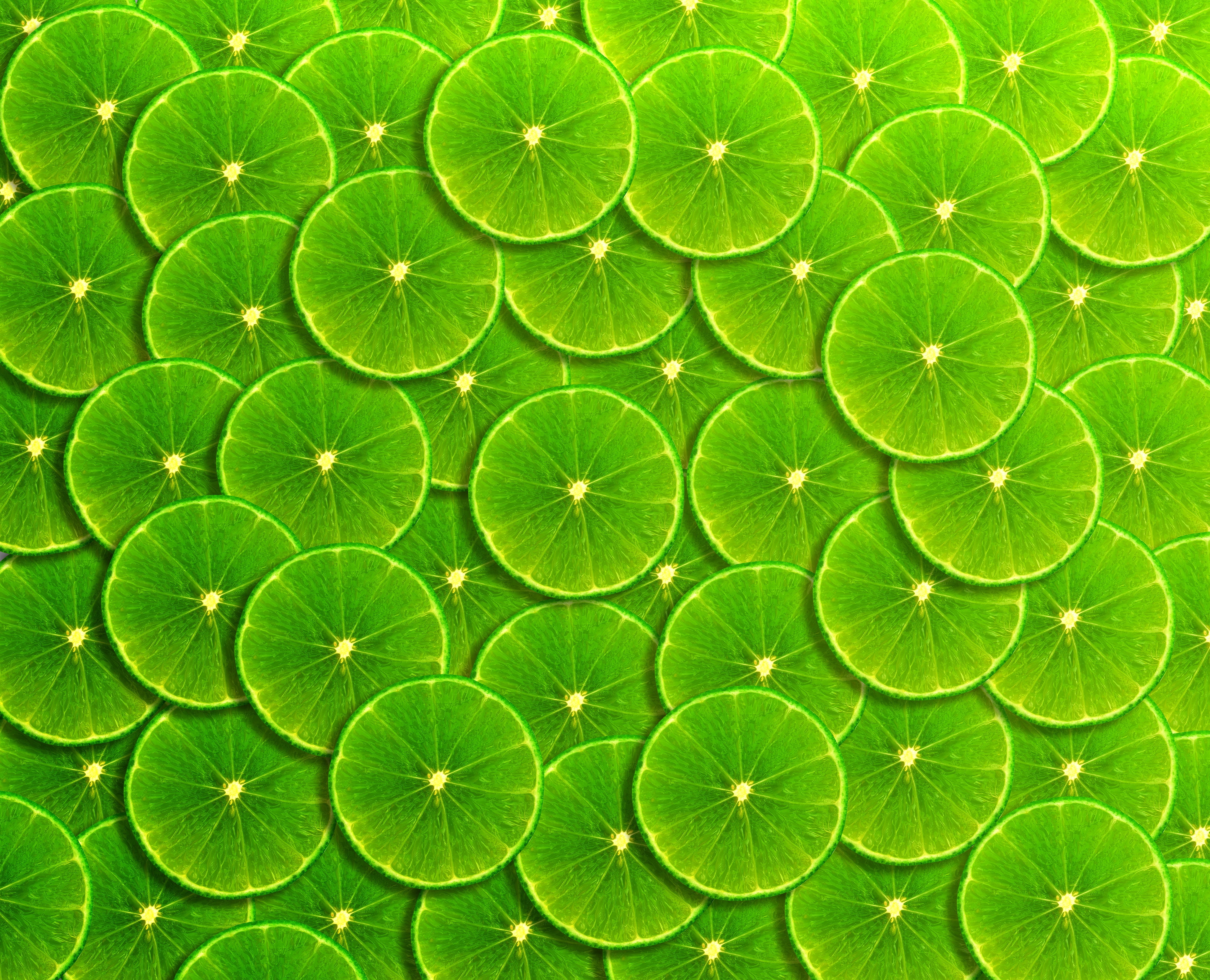 repetition, leaf, high angle view, slices, lime, 4K, background, backgrounds, botany, plant, frangipani, leaves, pattern, freshness, plant part, lily, HD Wallpaper