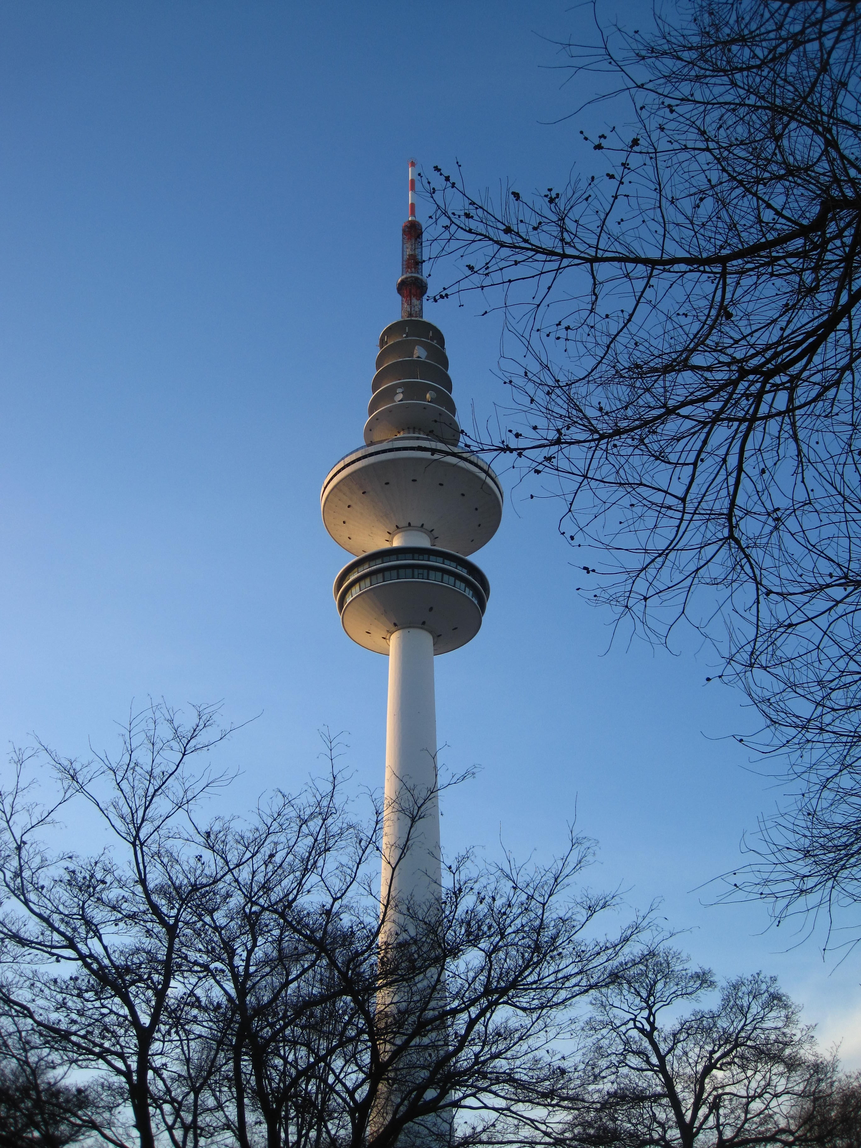 communications Tower, 2K, tree, sky, sphere, heinrich hertz tower, architecture, outdoors, alexanderplatz, hanseatic, hamburg, television Tower - Berlin, Phone HD Wallpaper