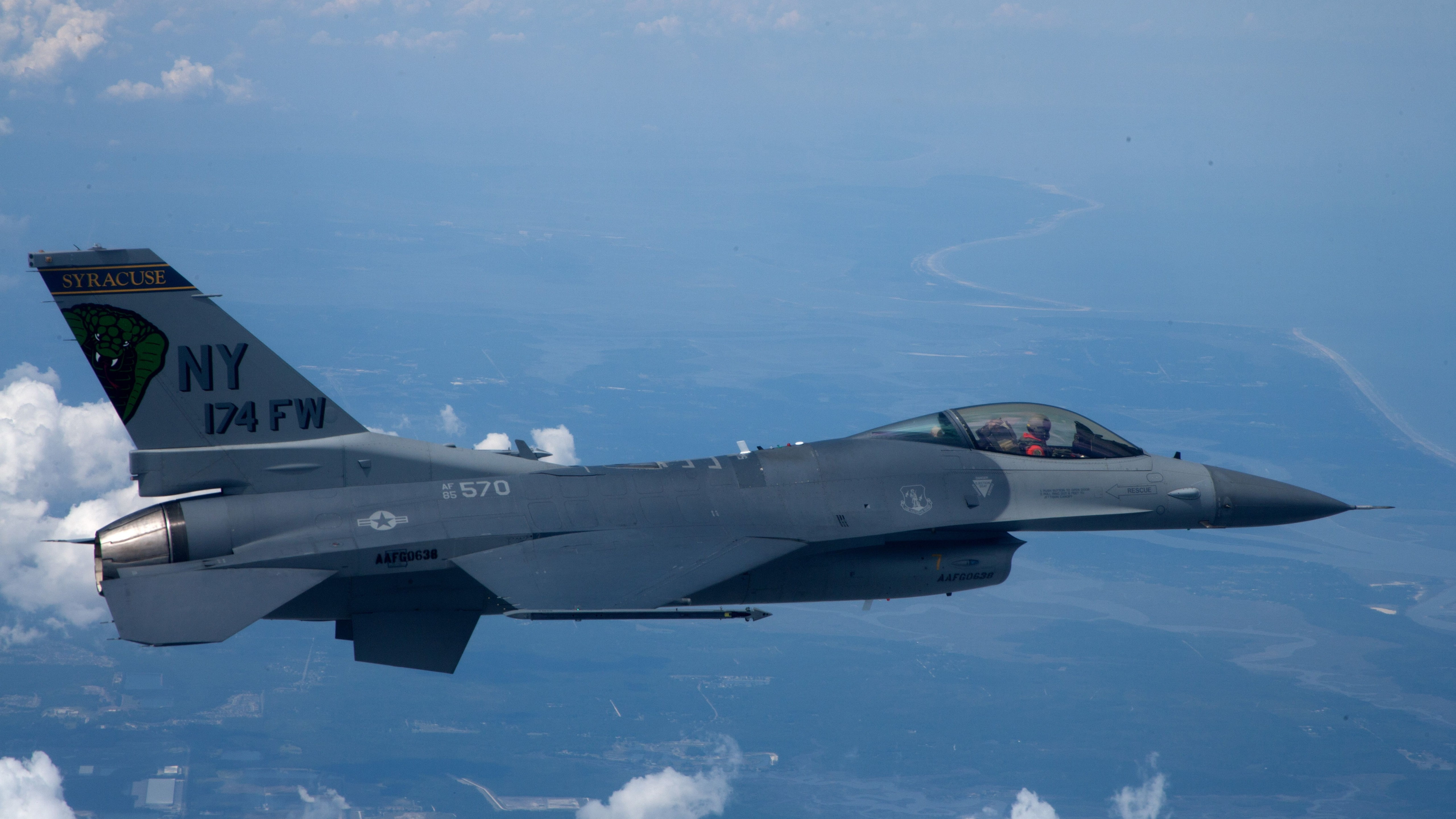USA, daytime, 5K, fighter aircraft, Boeing QF-16, USA army, gray, air force, fighter, plane, HD Wallpaper