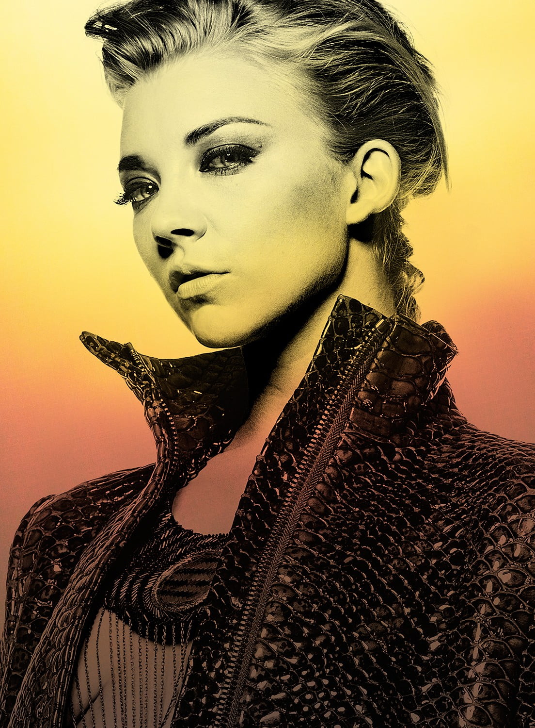 s, adult, fashion model, clothing, young women, studio shot, snakeskin, fashion, Natalie Dormer , zip, young adult, beautiful woman, hair, indoors, headshot, Phone HD Wallpaper