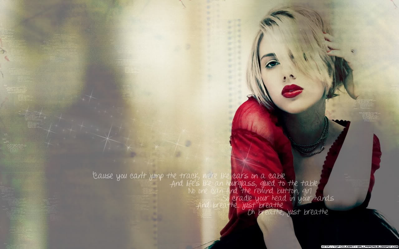 white, red lipstick, looking, red, fashion, women, Scarlett Johansson, s, beautiful woman, lipstick, adult, hairstyle, Hollywood, real people, 720P, young women, HD Wallpaper