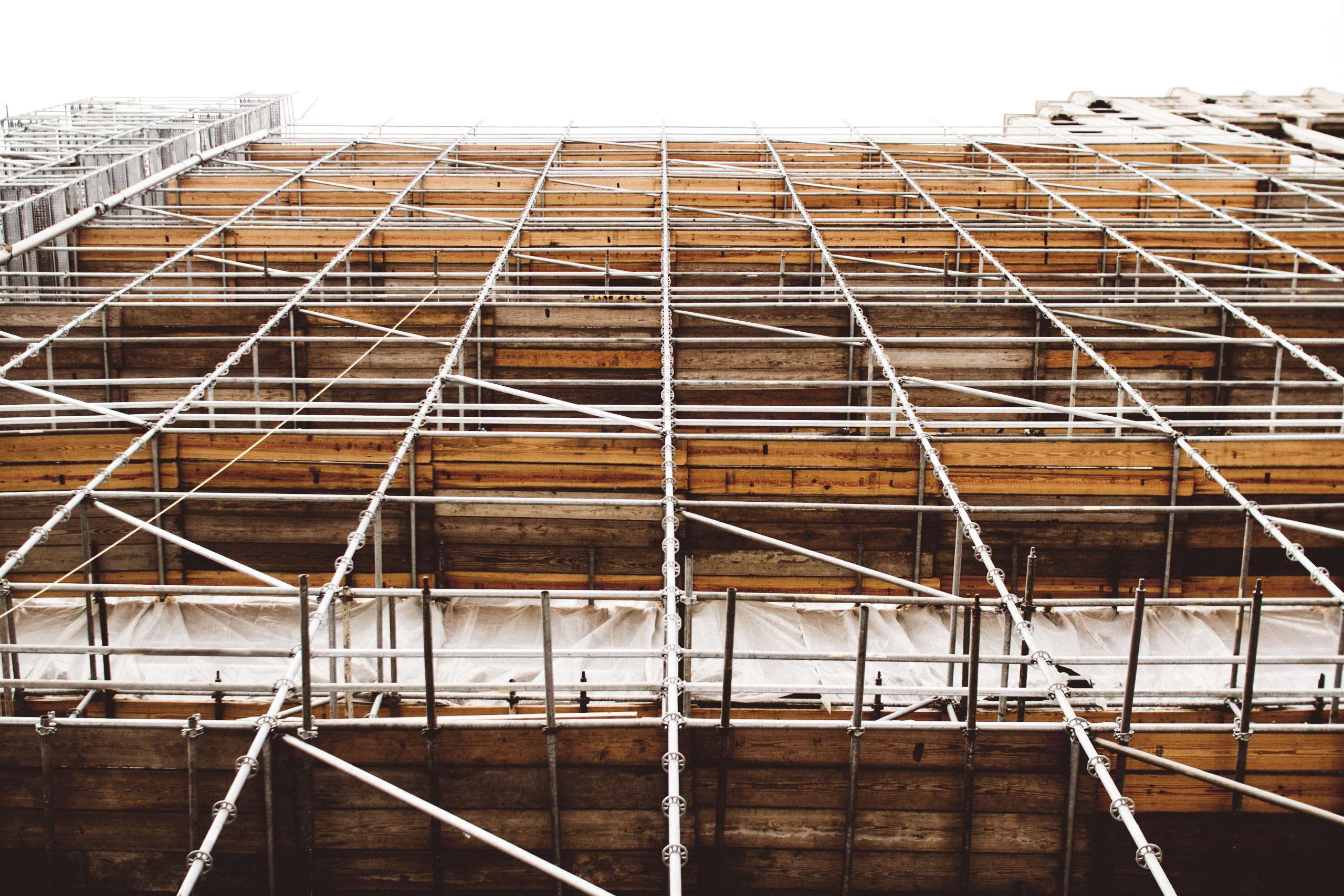 outdoors, building exterior, sky, low angle view, unfinished, day, no people, concrete, clear sky, built structure, site, nature, industry, building, pattern, HD Wallpaper