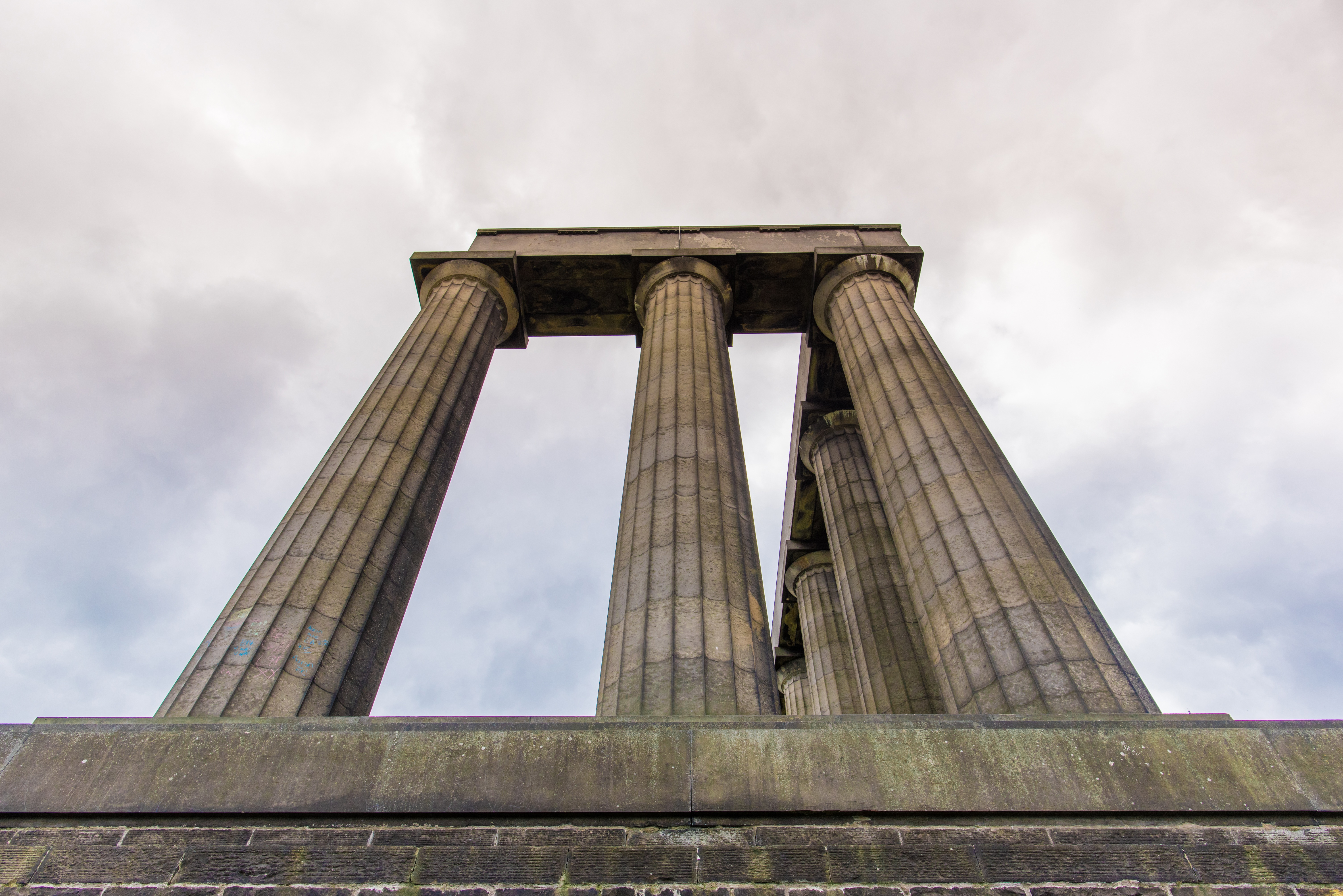 architecture, pillar, famous, historical, edinburgh, in the, stone, tourism, monument, national, sky, unfinished, ancient, memorial, clouds, the past, outdoors, HD Wallpaper