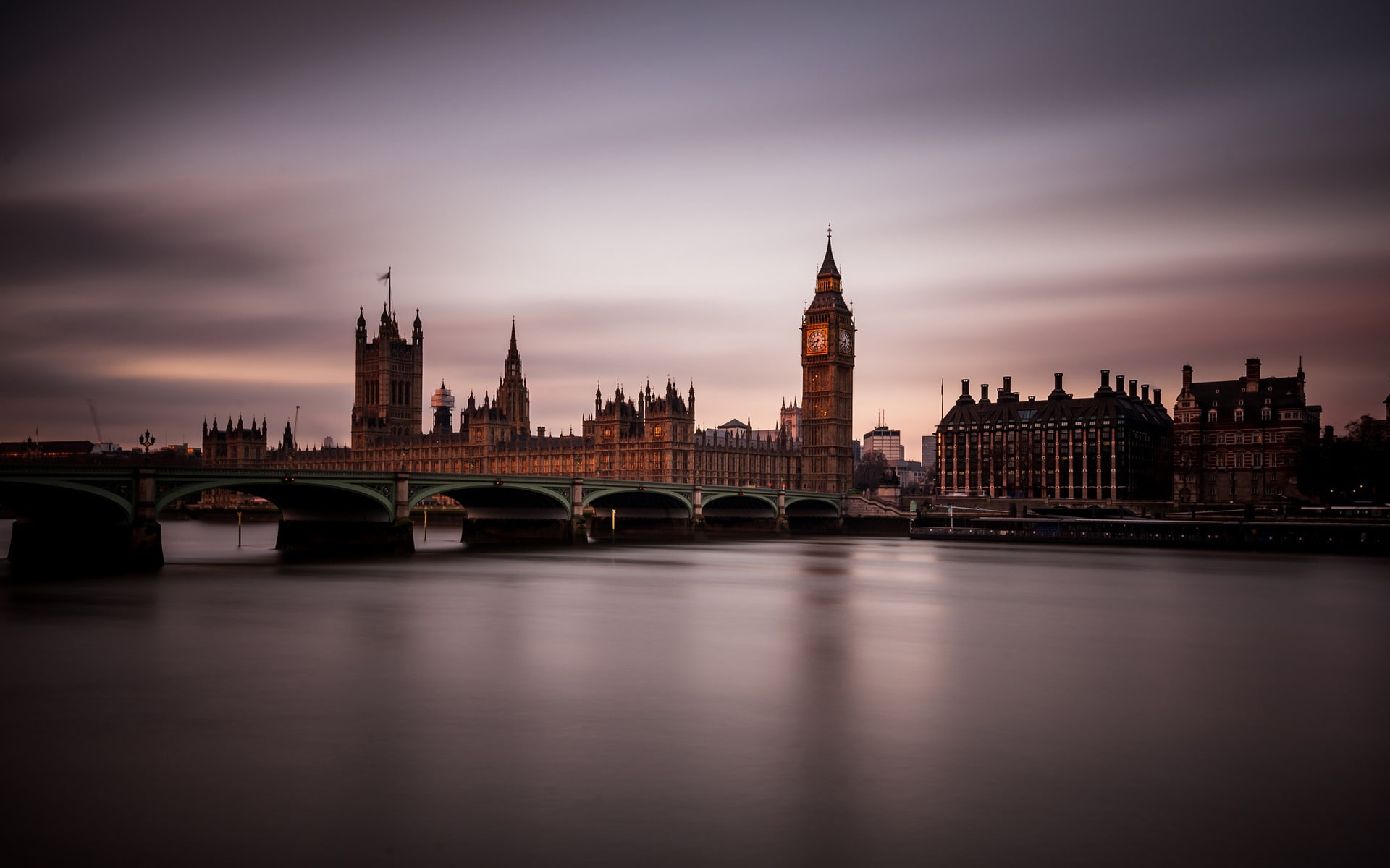 1080P, Night, City, House, England, Bridge, Twilight, London, HD Wallpaper