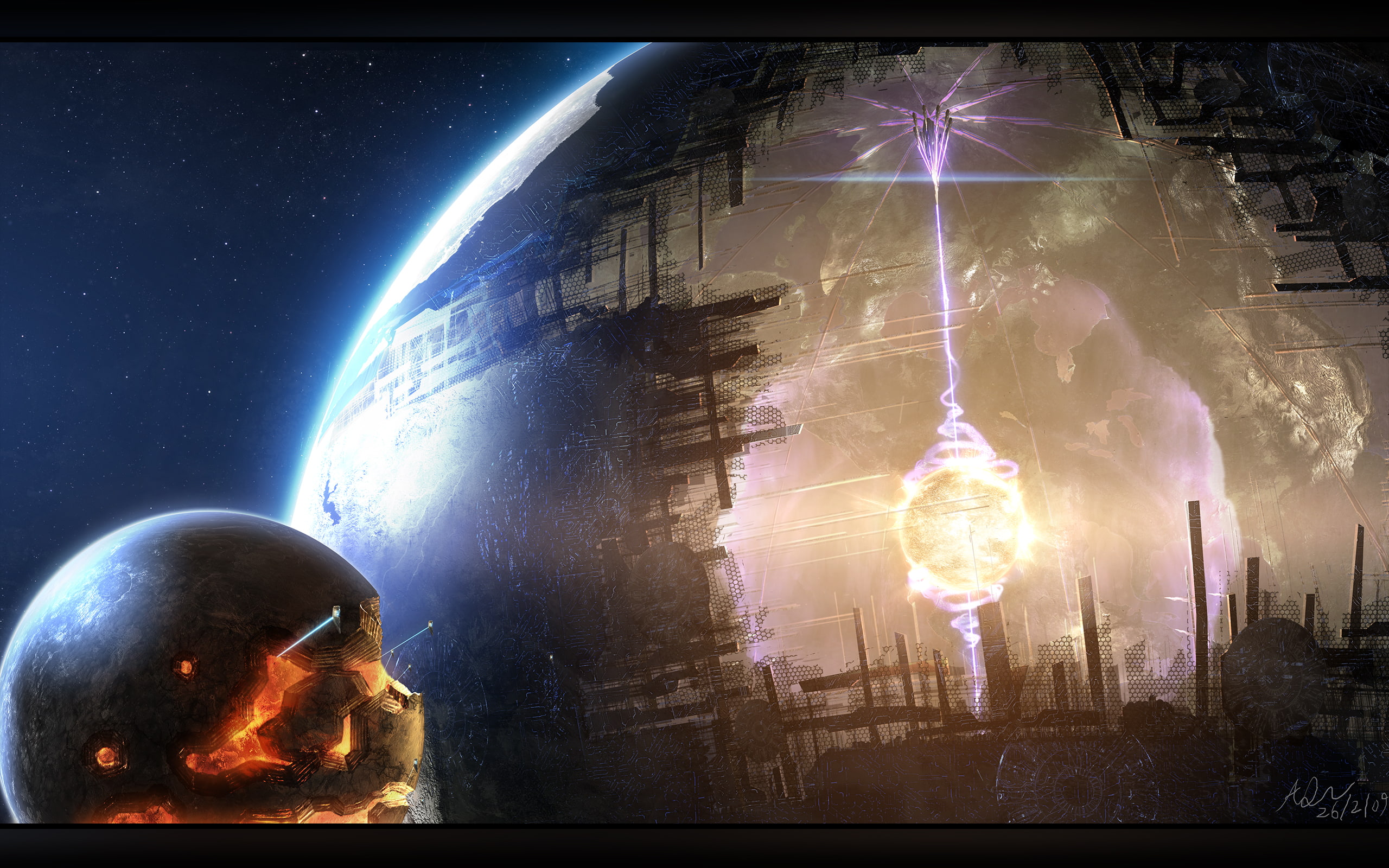 dyson, 2K, outer, artwork, space, sphere, HD Wallpaper