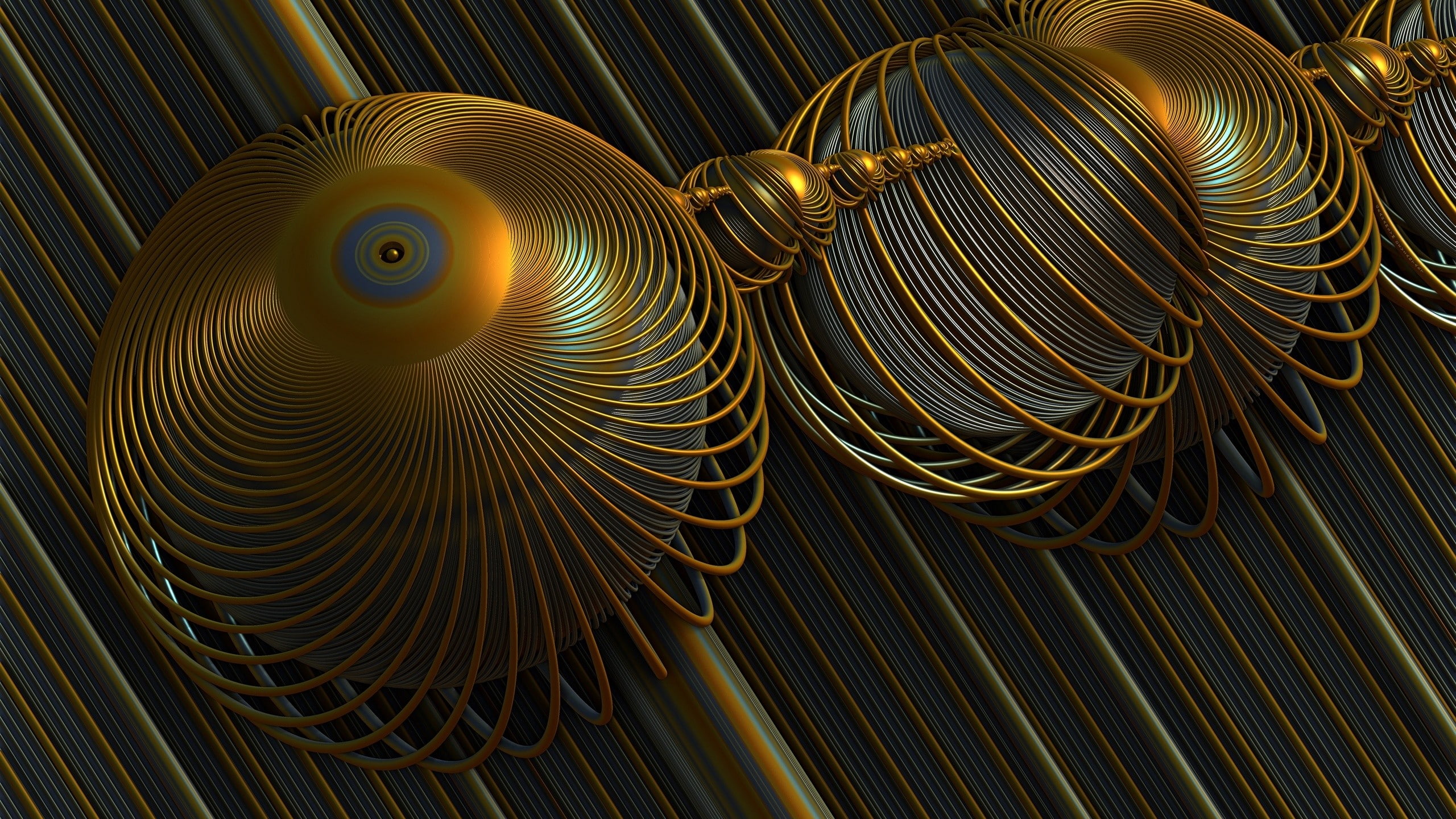 full frame, no people, motion, science, striped, render, pattern, lines, circle, digital art, concentric, CGI, 2K, sphere, studio shot, nature, technology, HD Wallpaper