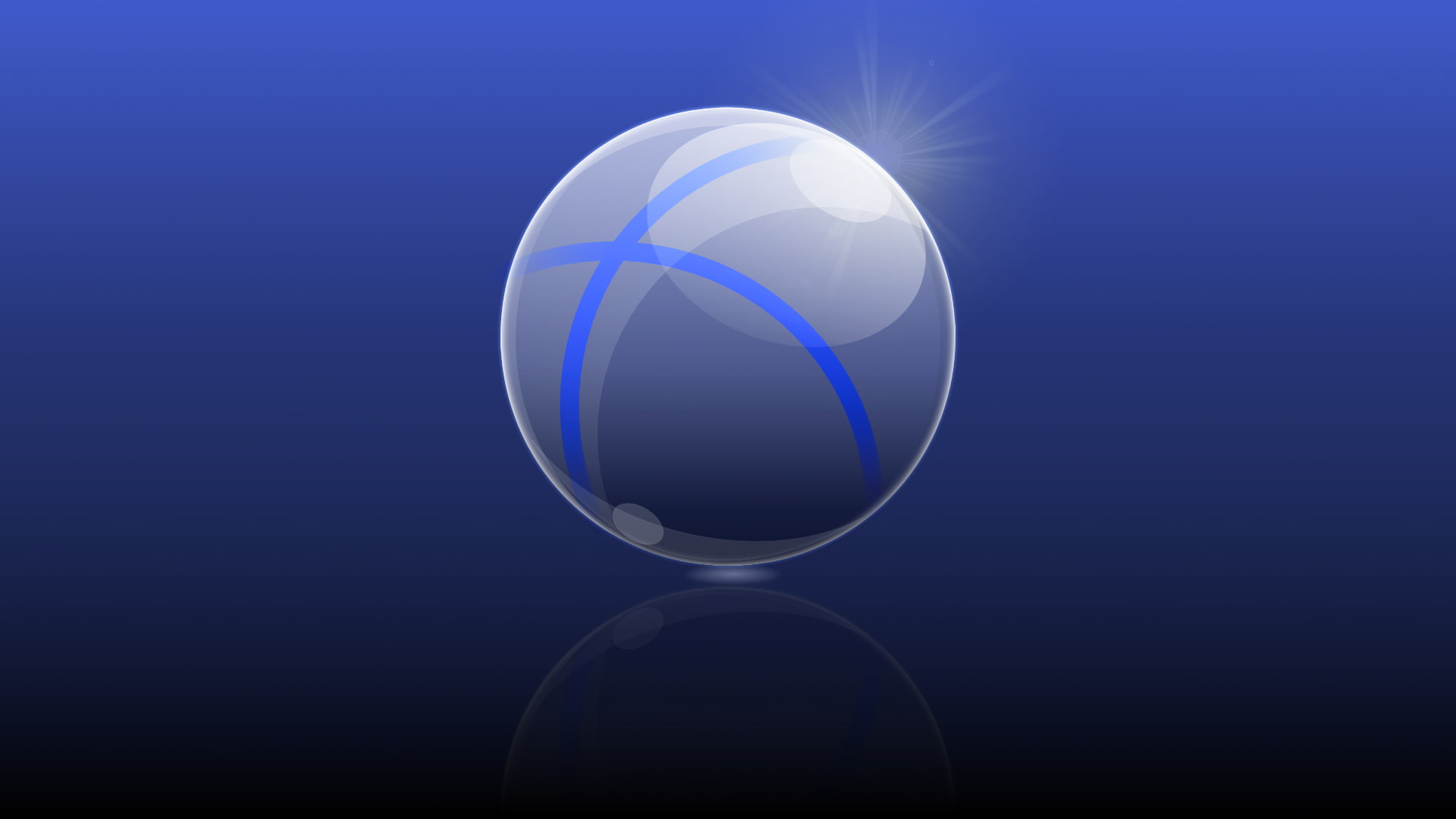 reflection, abstract, luck, 1080P, studio shot, design, no people, geometric shape, sphere, single object, nature, backgrounds, blue, light - natural phenomenon, HD Wallpaper