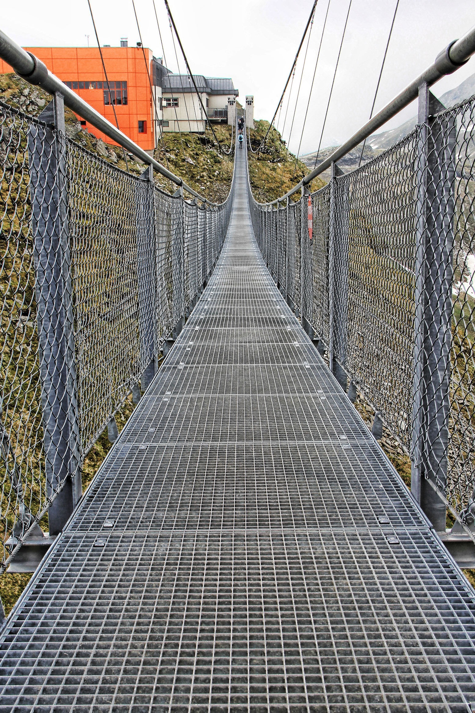 deep, rope, day, diminishing perspective, away, footbridge, bridge - man made structure, metal, outdoors, web, direction, transportation, the way forward, Phone HD Wallpaper