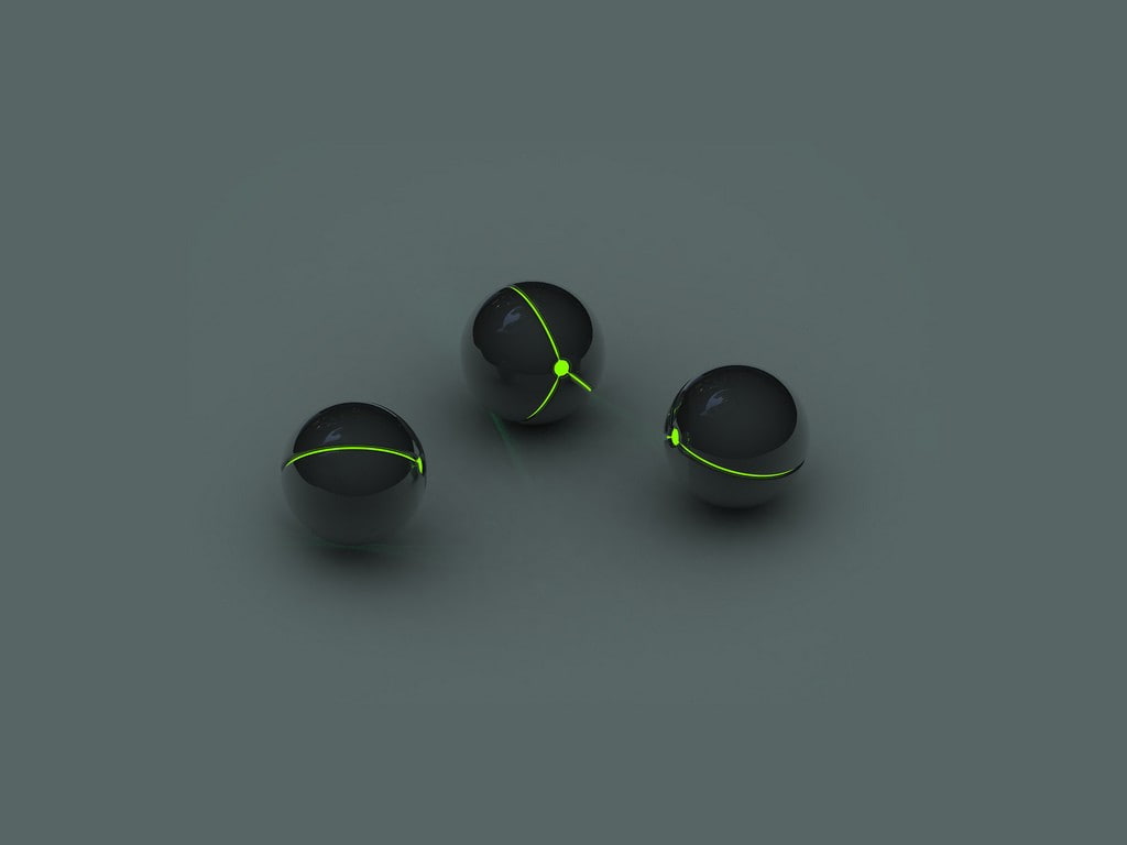 no people, shape, 3D, three objects, high angle view, simple background, still life, design, 480P, green color, geometric shape, Pokéballs, circle, pill, HD Wallpaper