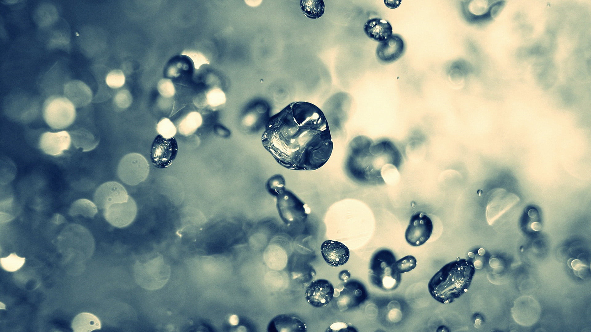purity, bubble, freshness, selective focus, blue, focus on foreground, food and drink, indoors, water, nature, full frame, 1080P, transparent, abstract, HD Wallpaper