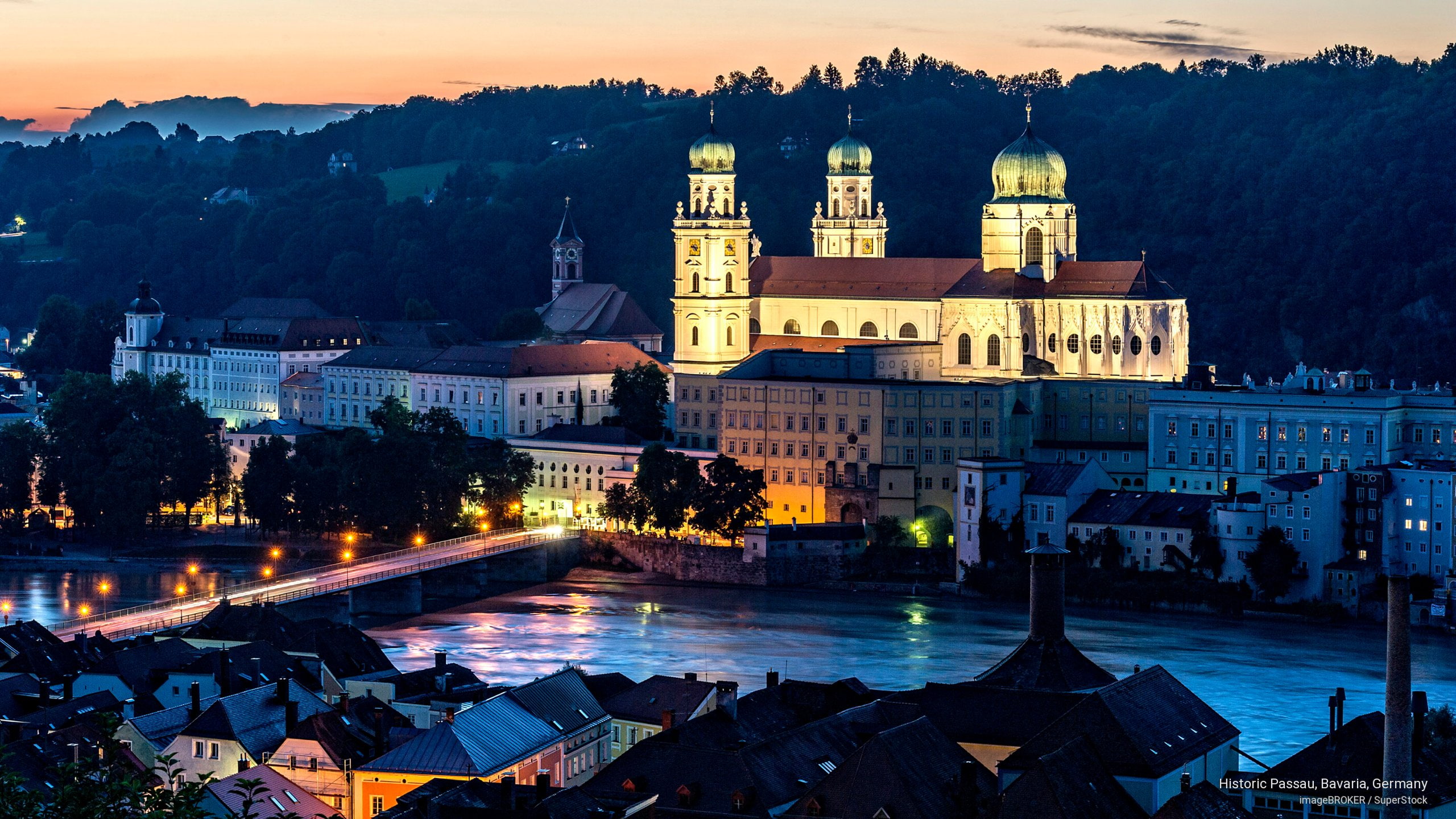 bavaria, Europe, germany, historic, passau, 2K, HD Wallpaper